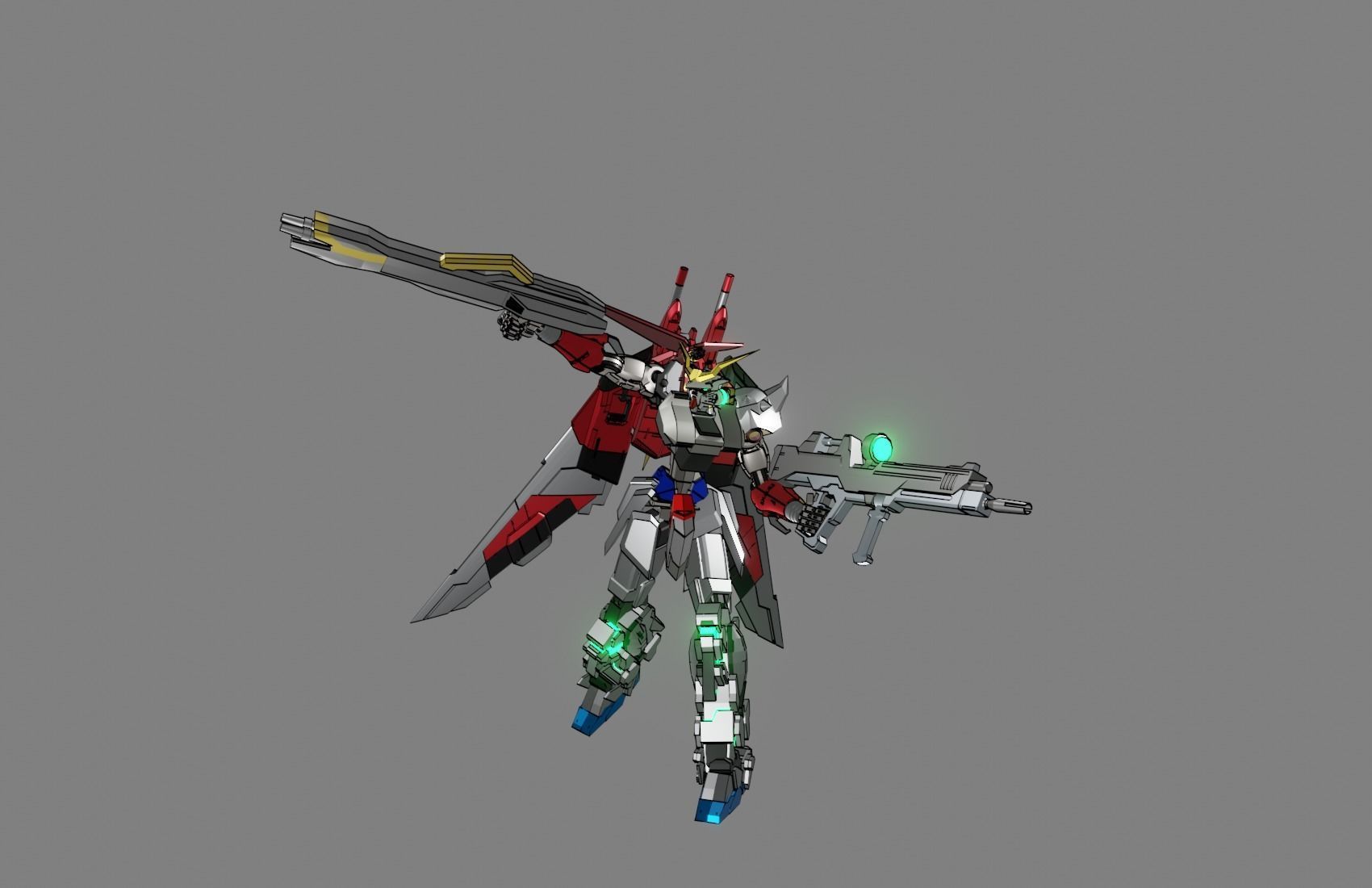 Attacker Gundam B 21 3D model_11