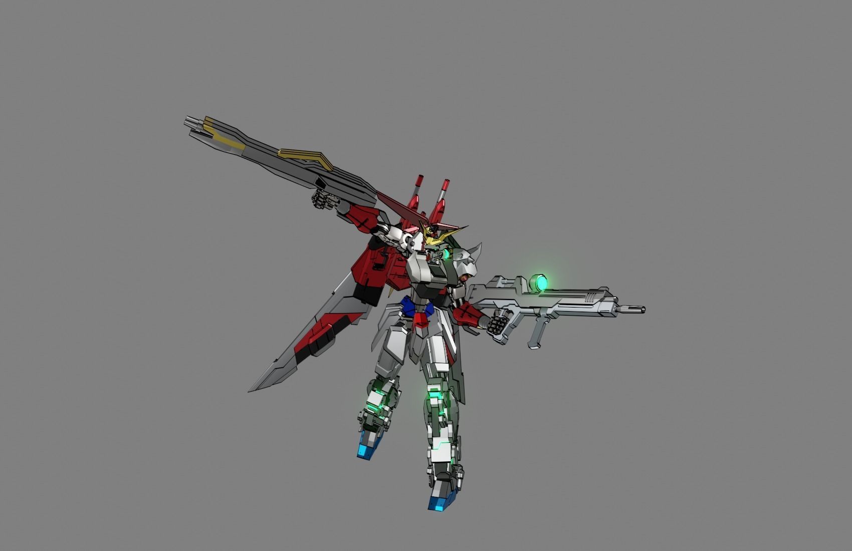 Attacker Gundam B 21 3D model_13