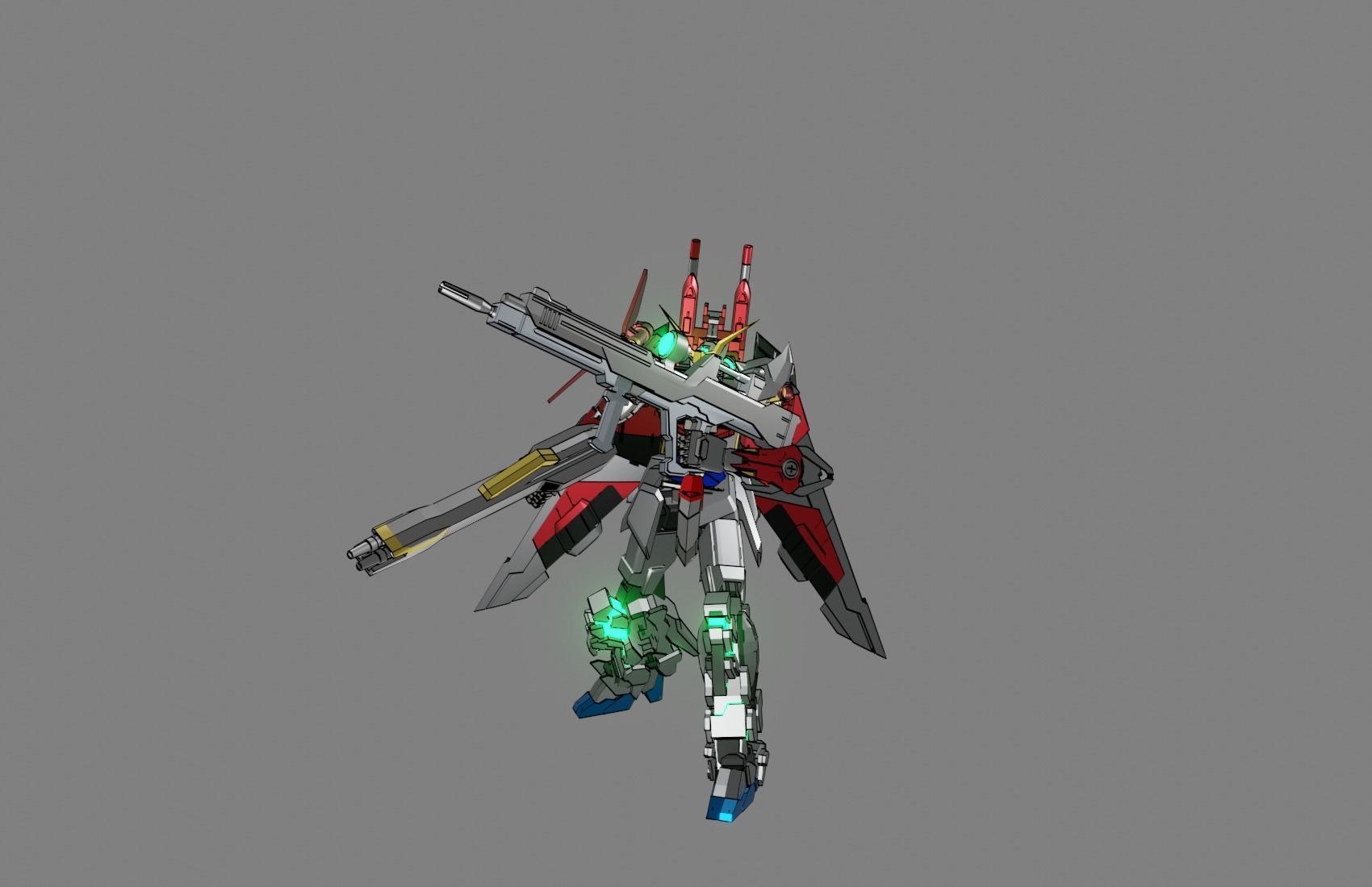 Attacker Gundam B 21 3D model_7