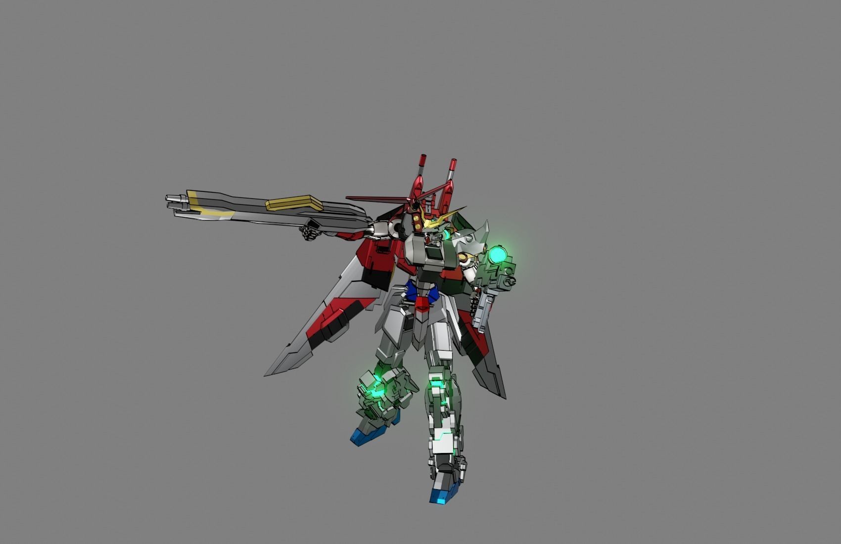 Attacker Gundam B 21 3D model_9