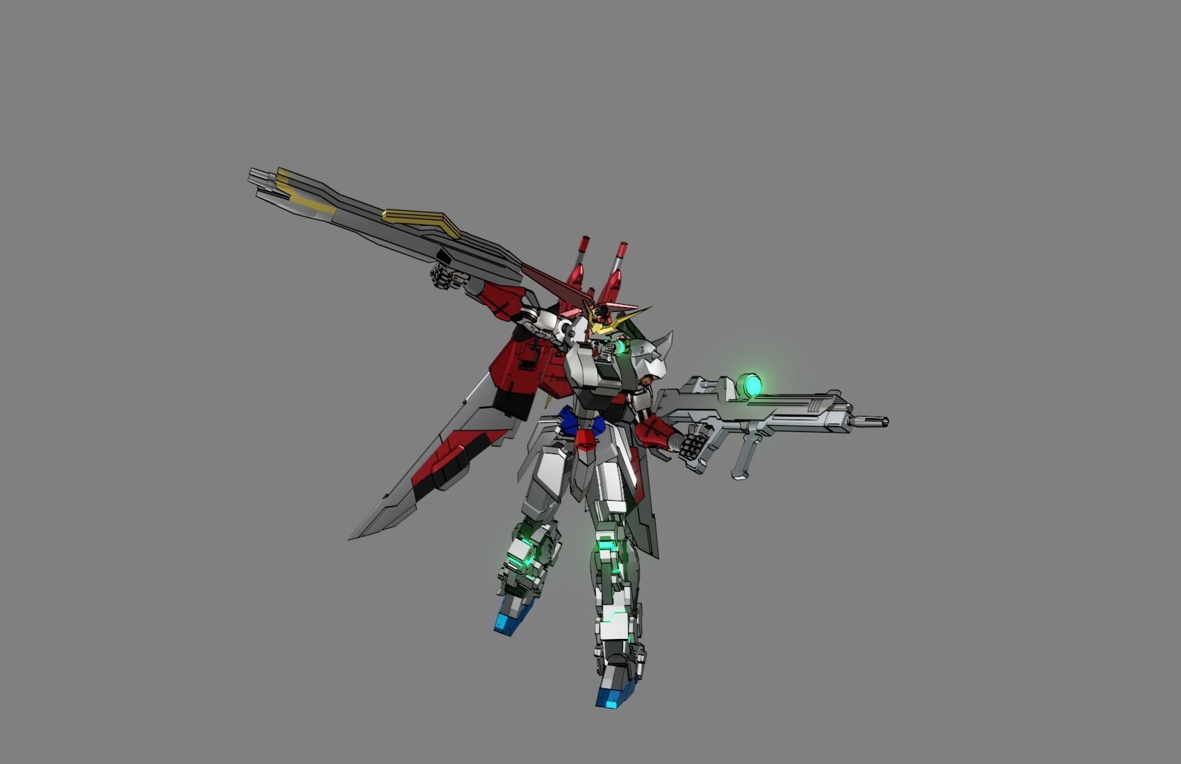 Attacker Gundam B 21 3D model_12