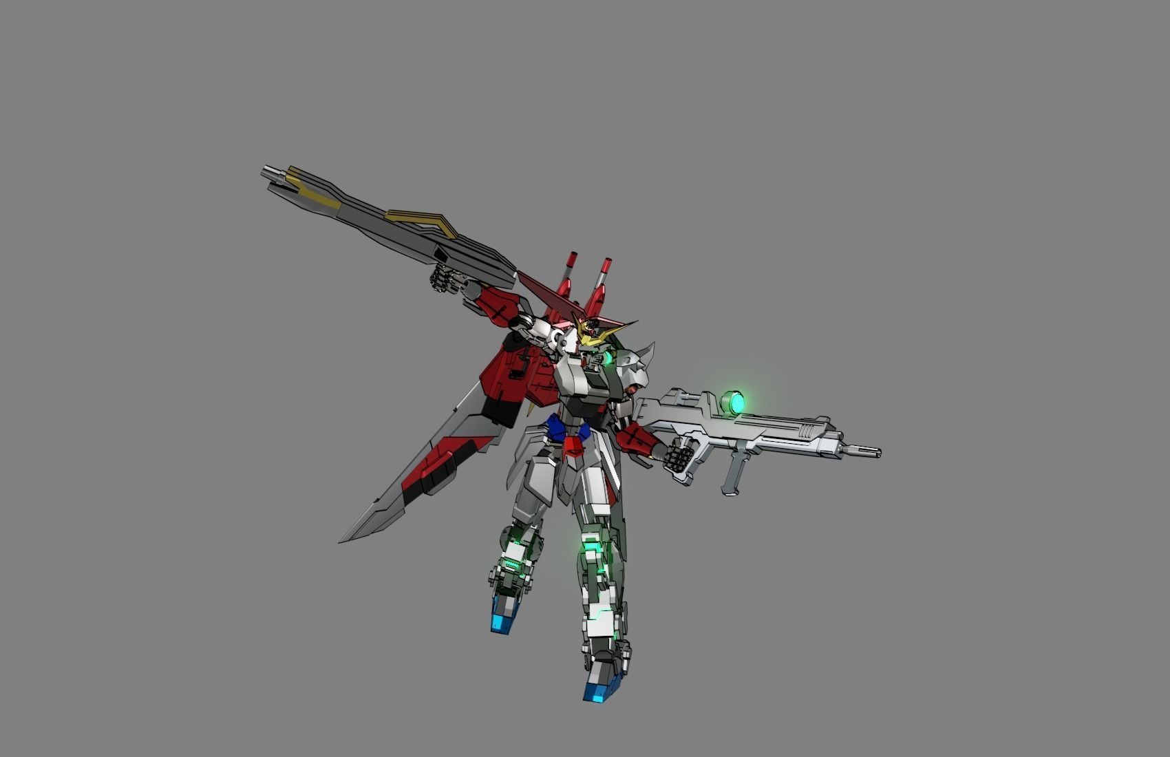 Attacker Gundam B 21 3D model_15