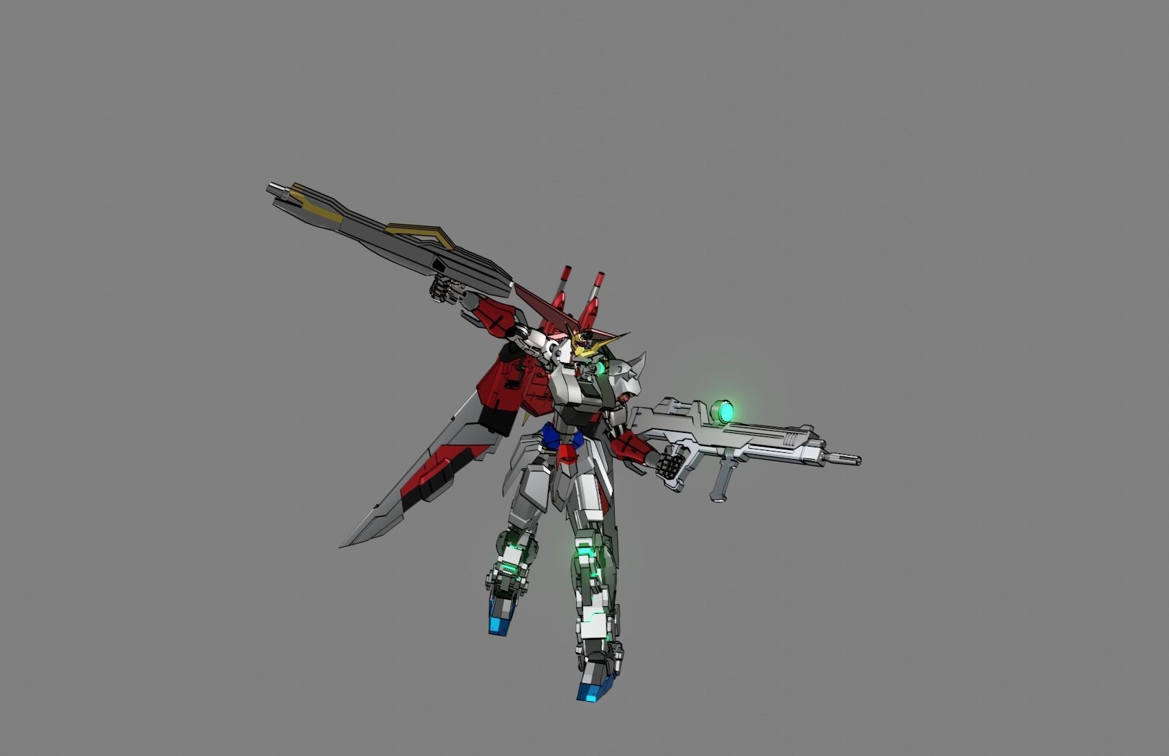 Attacker Gundam B 21 3D model_18