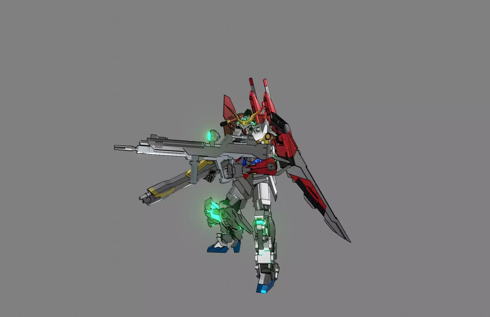 Attacker Gundam B 21 3D model_0