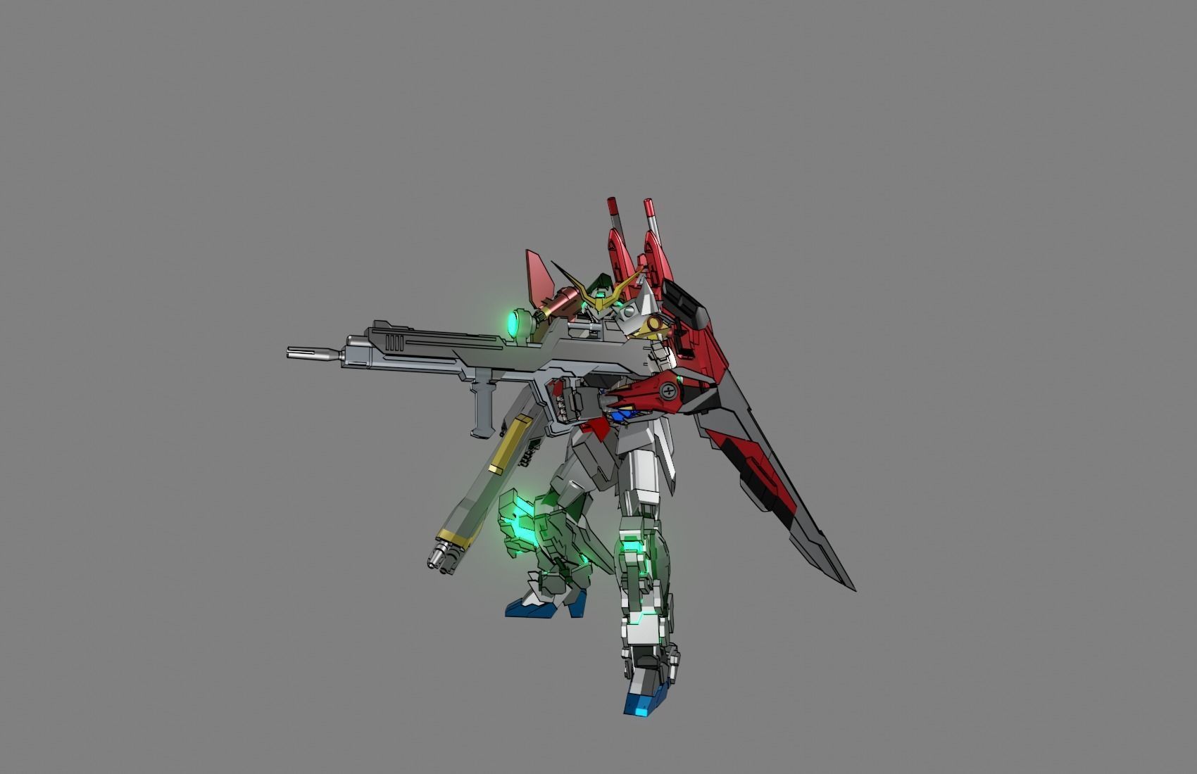 Attacker Gundam B 21 3D model_3