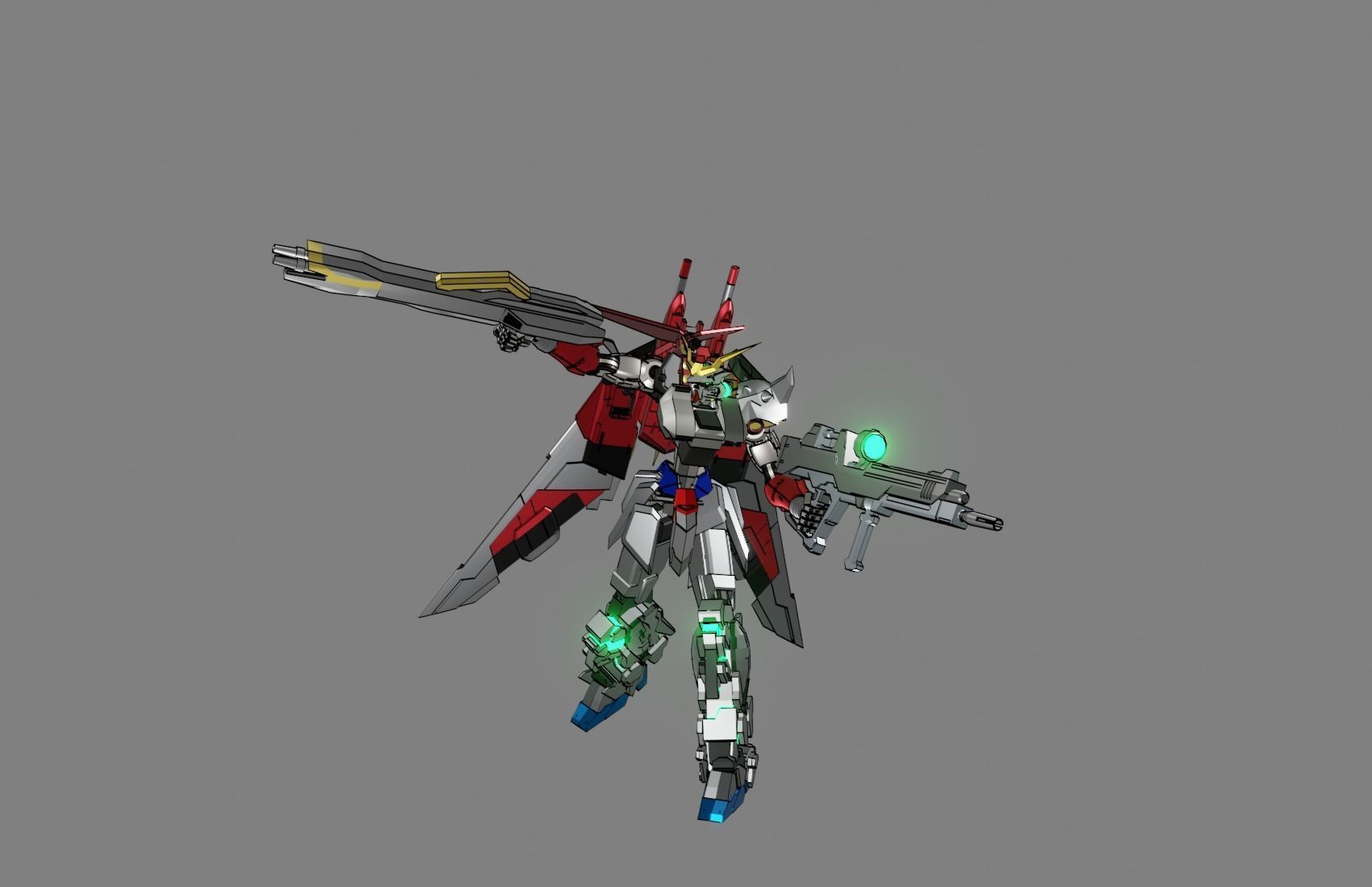 Attacker Gundam B 21 3D model_10