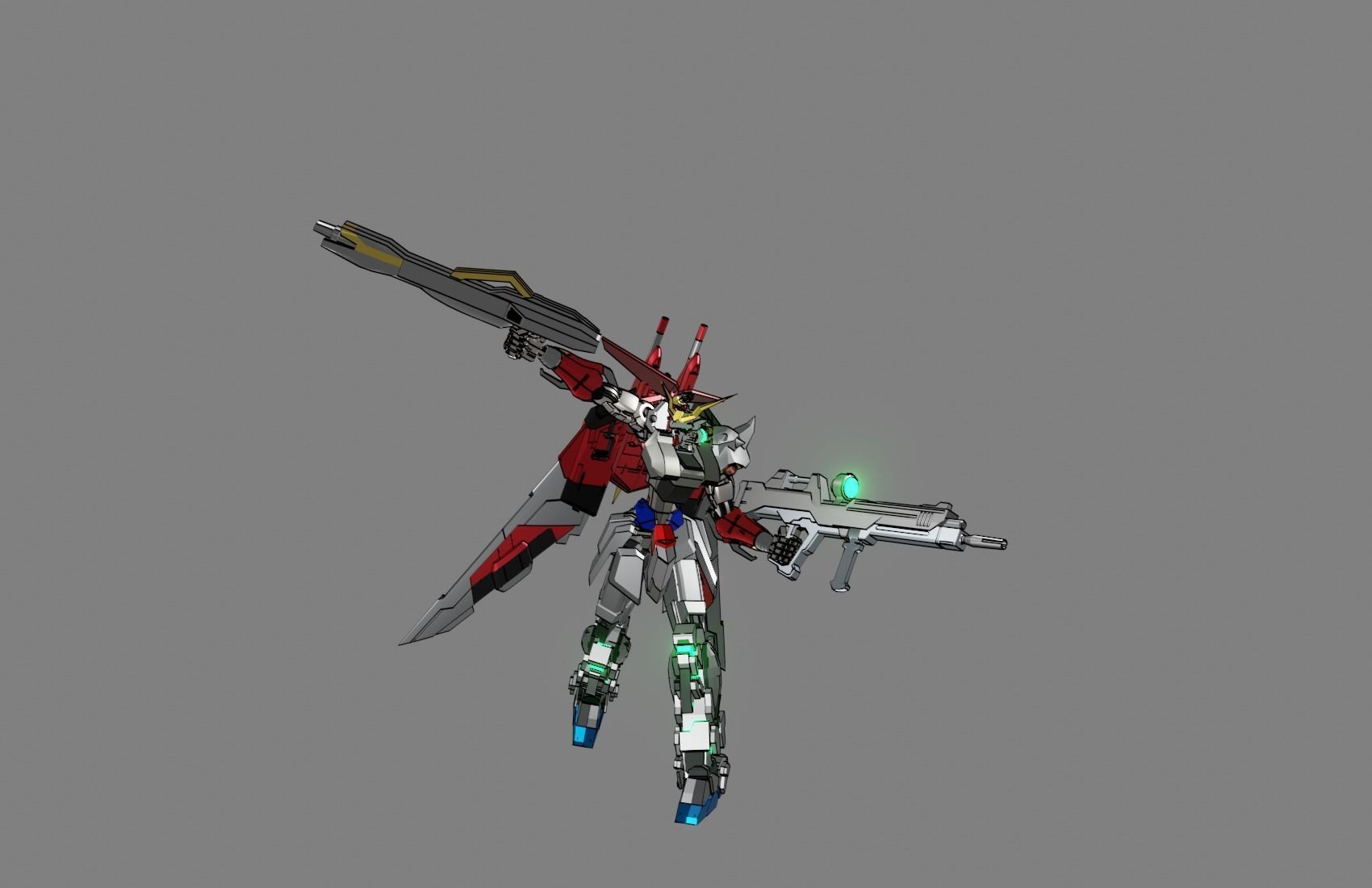 Attacker Gundam B 21 3D model_19