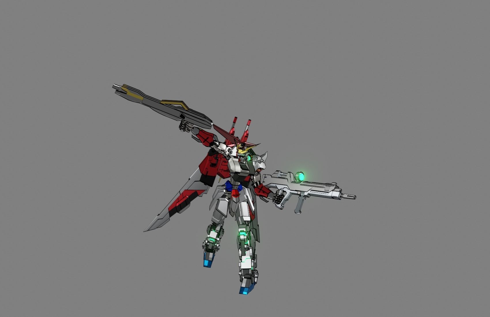 Attacker Gundam B 21 3D model_23