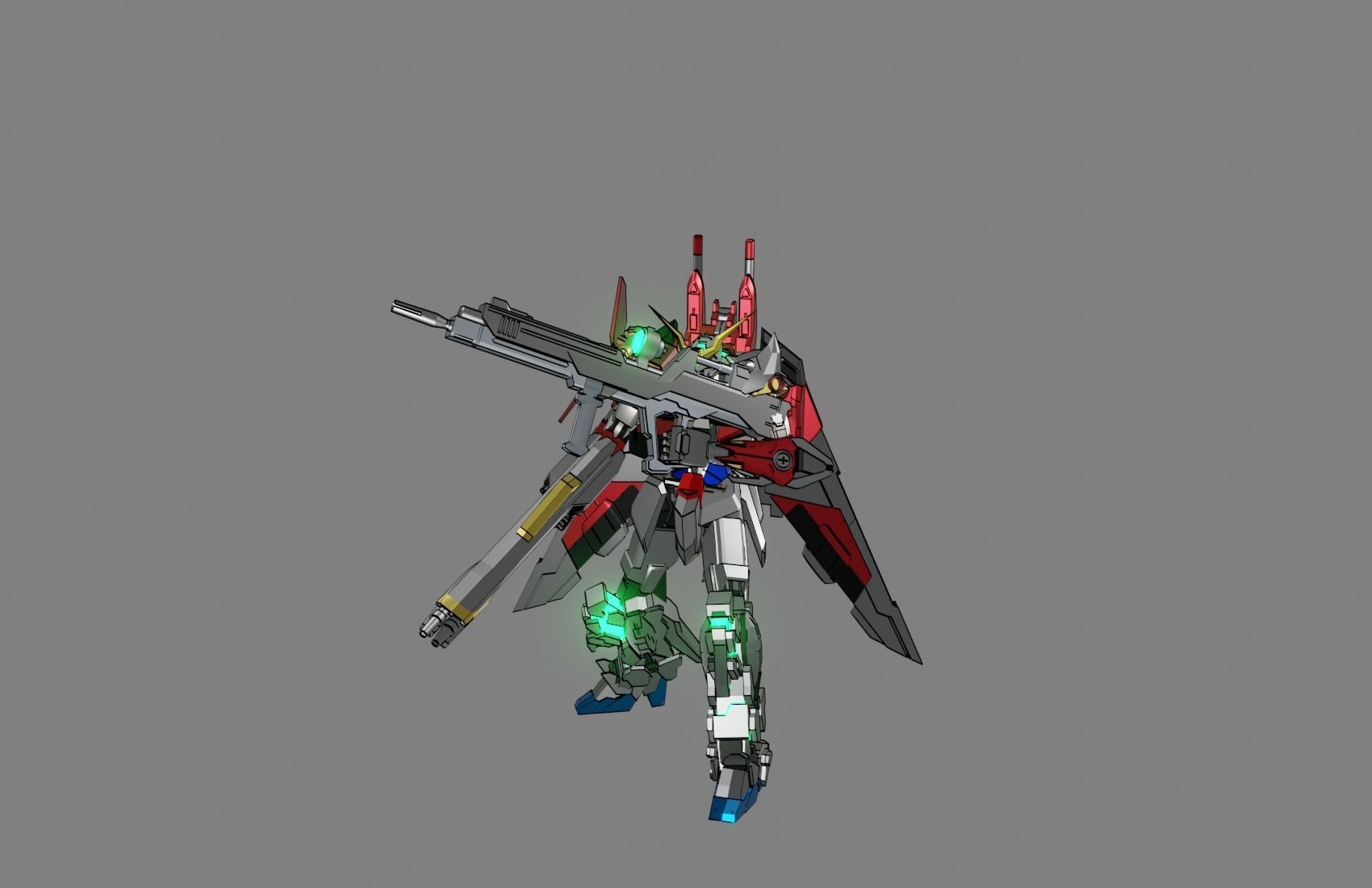 Attacker Gundam B 21 3D model_6