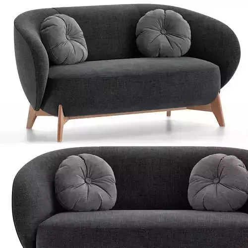 Sofa tillar Textile Grafit 3d model