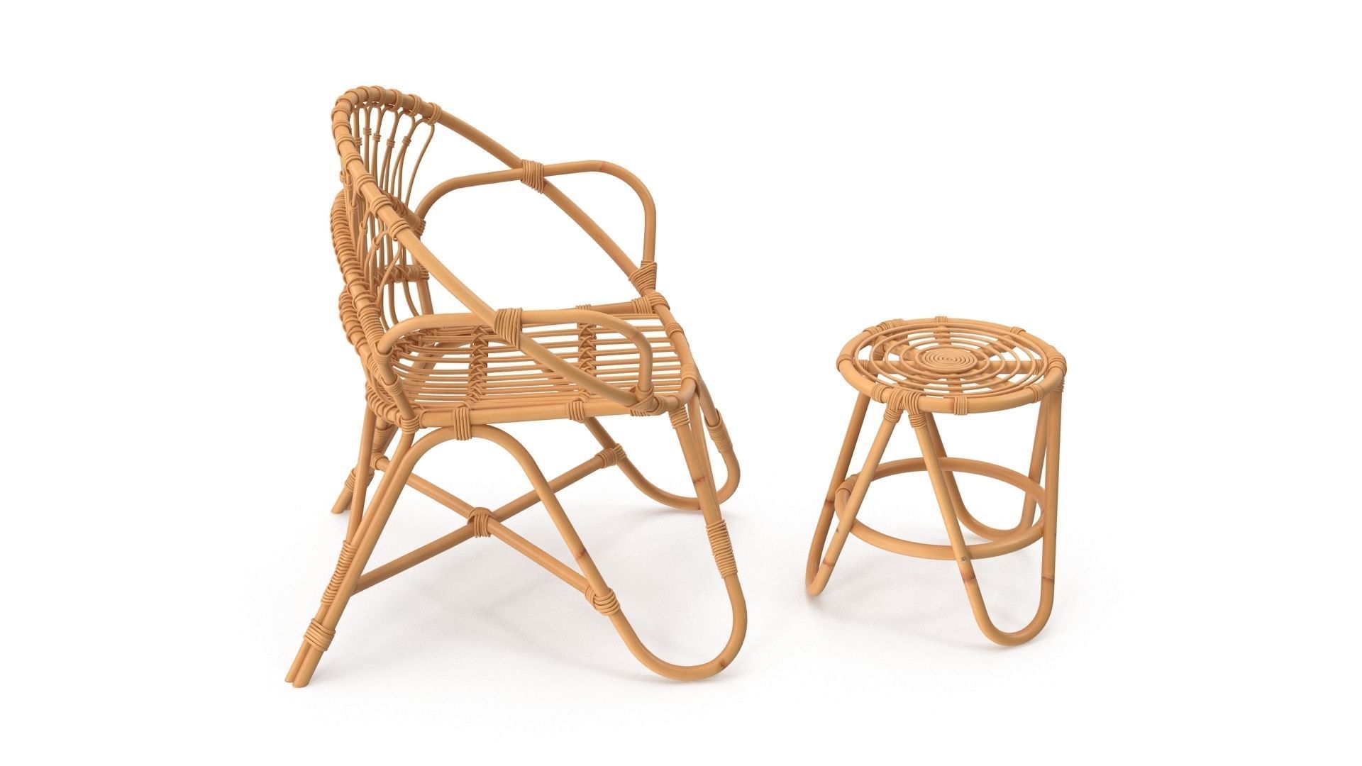 Bamboo Set v2 Low-poly 3D model_2