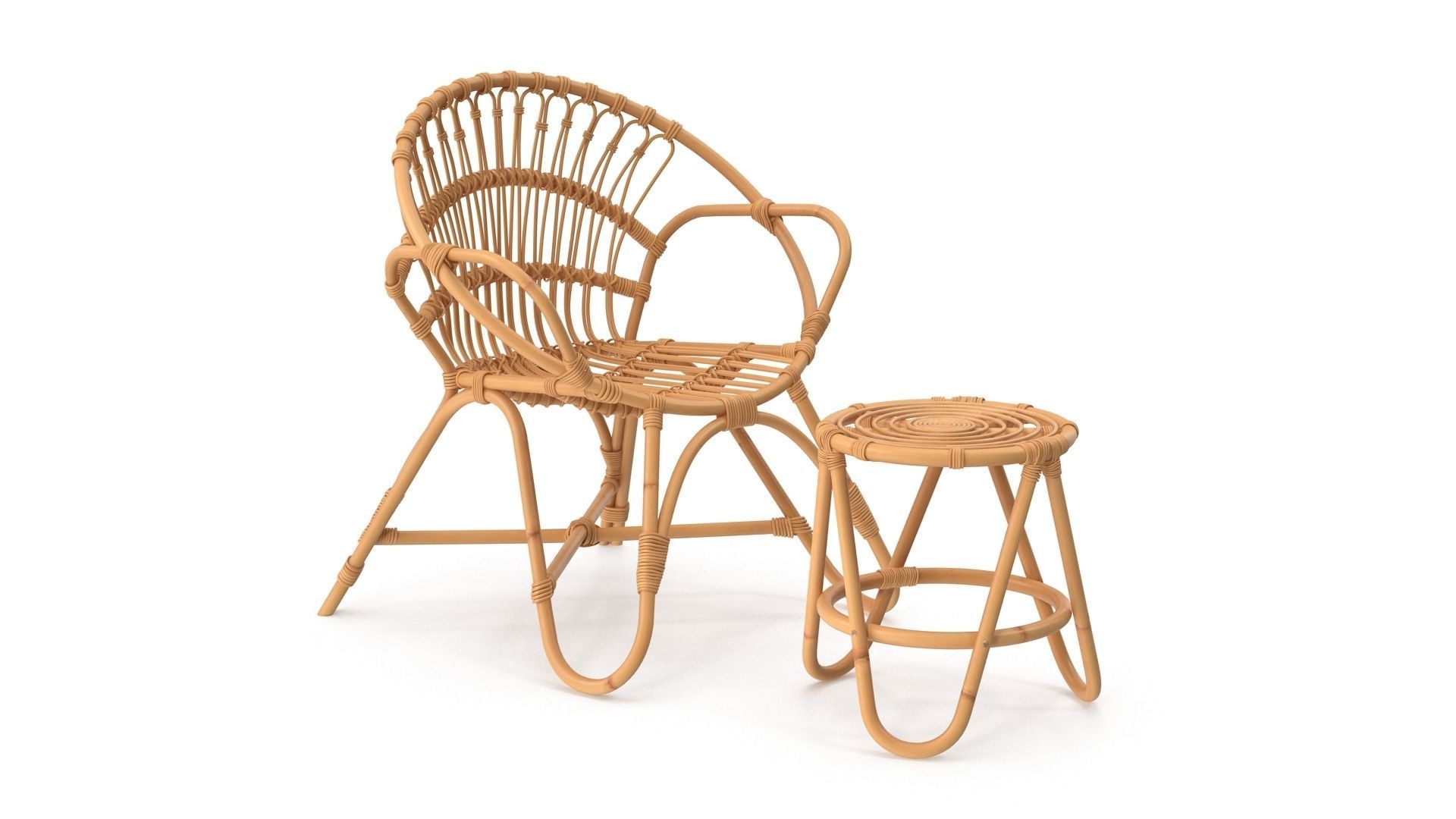 Bamboo Set v2 Low-poly 3D model_3