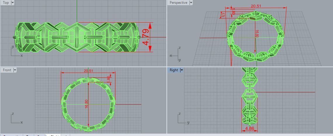 Plain Band ring 20 3D print model_3