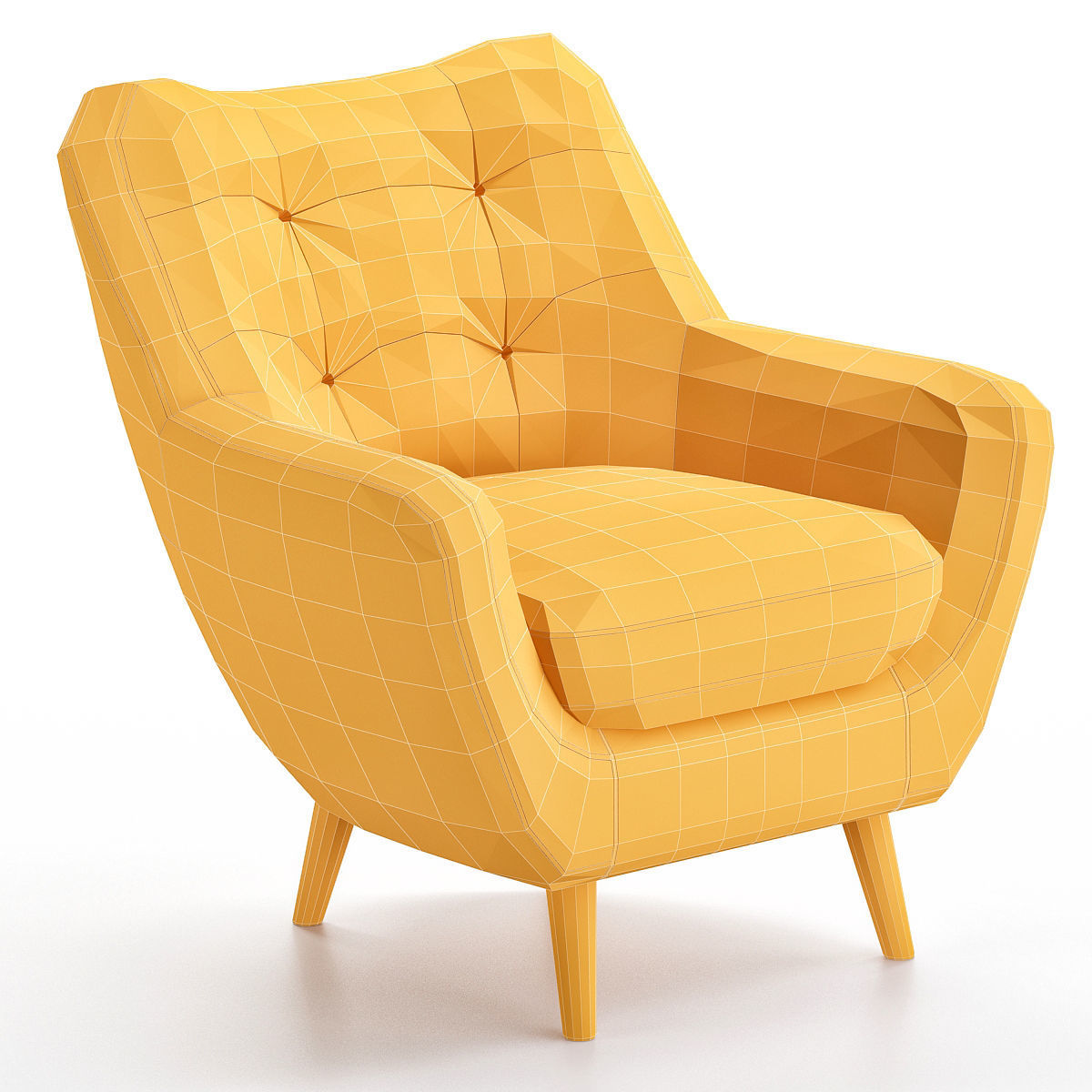 ARMCHAIR VITIO Ocean 3d model Low-poly 3D model_2