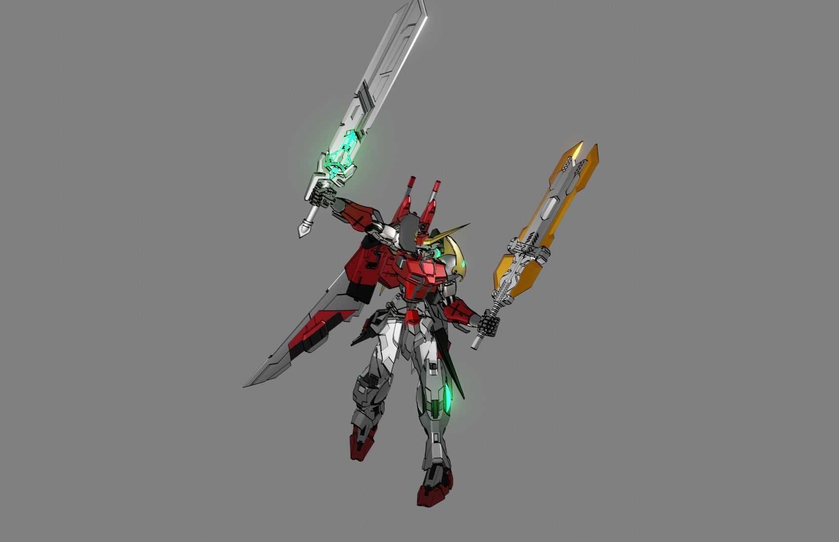 Attacker Gundam B 19 3D model_14