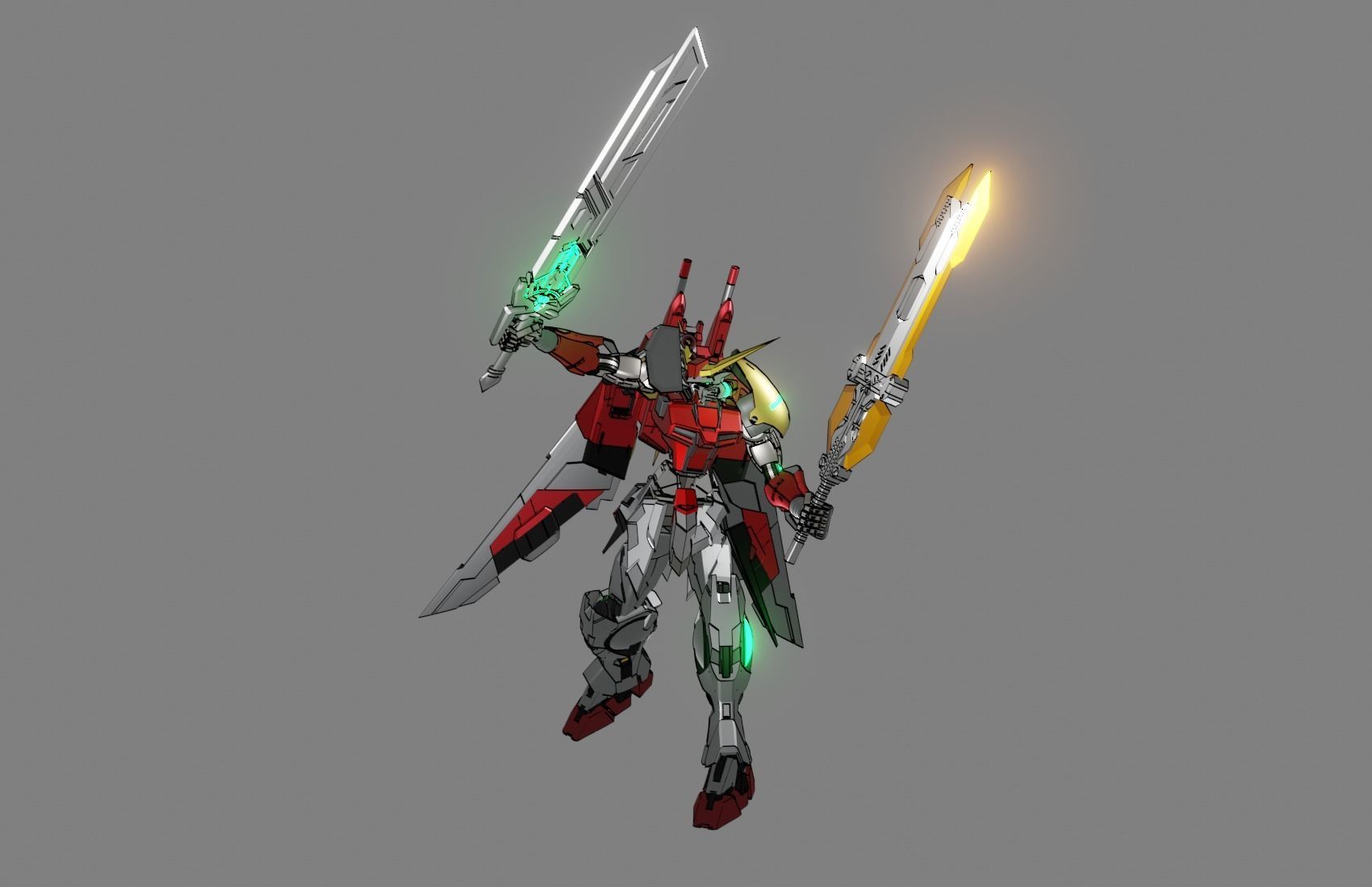 Attacker Gundam B 19 3D model_10