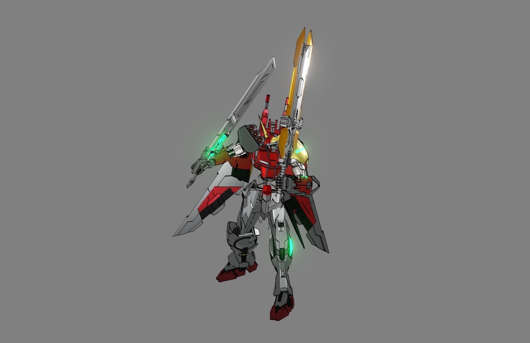 Attacker Gundam B 19 3D model_8