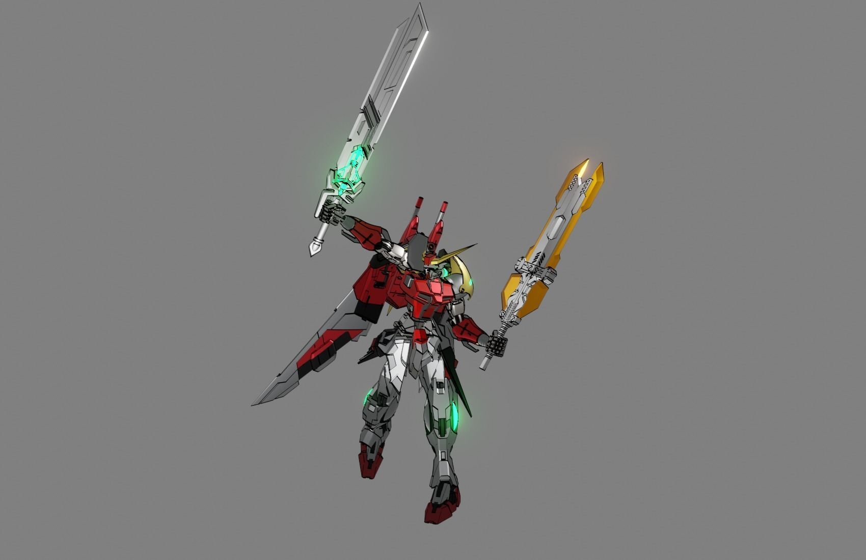Attacker Gundam B 19 3D model_18