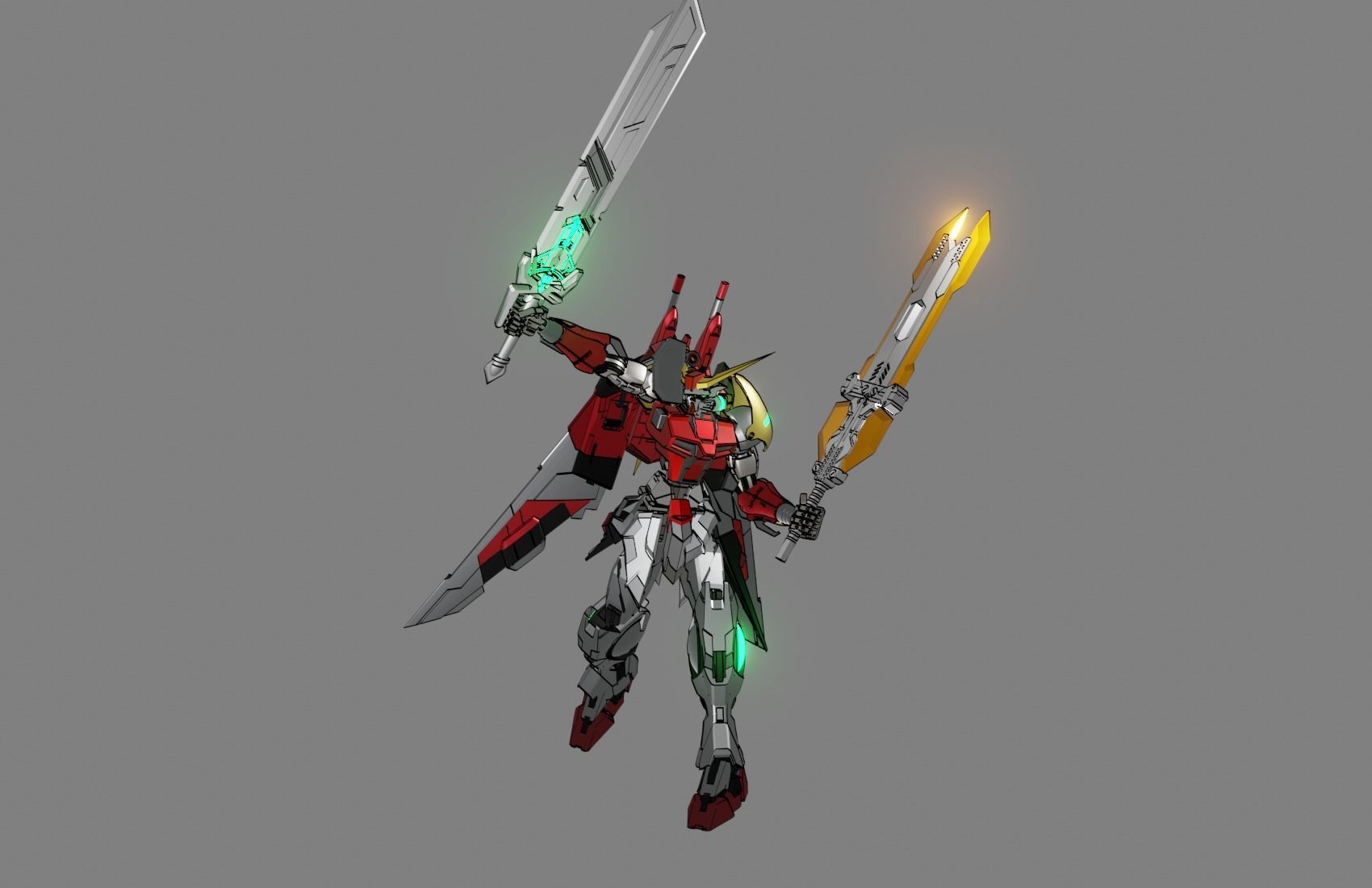 Attacker Gundam B 19 3D model_12
