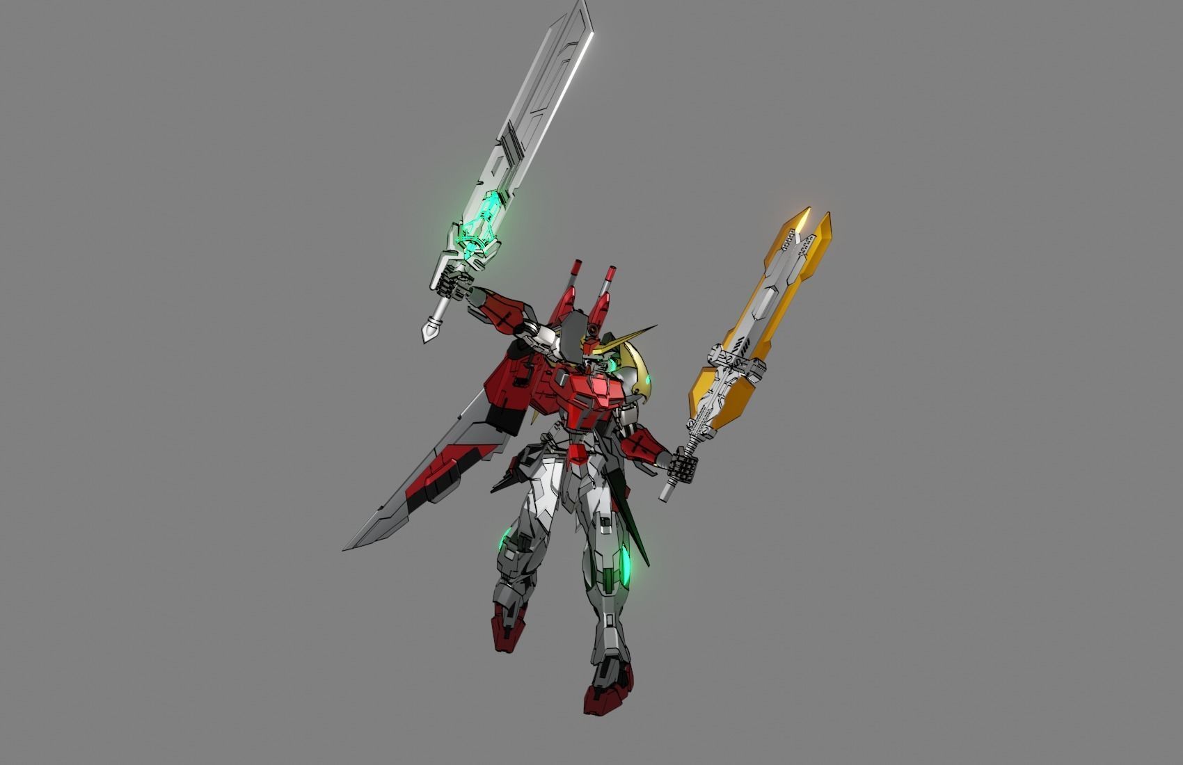 Attacker Gundam B 19 3D model_16