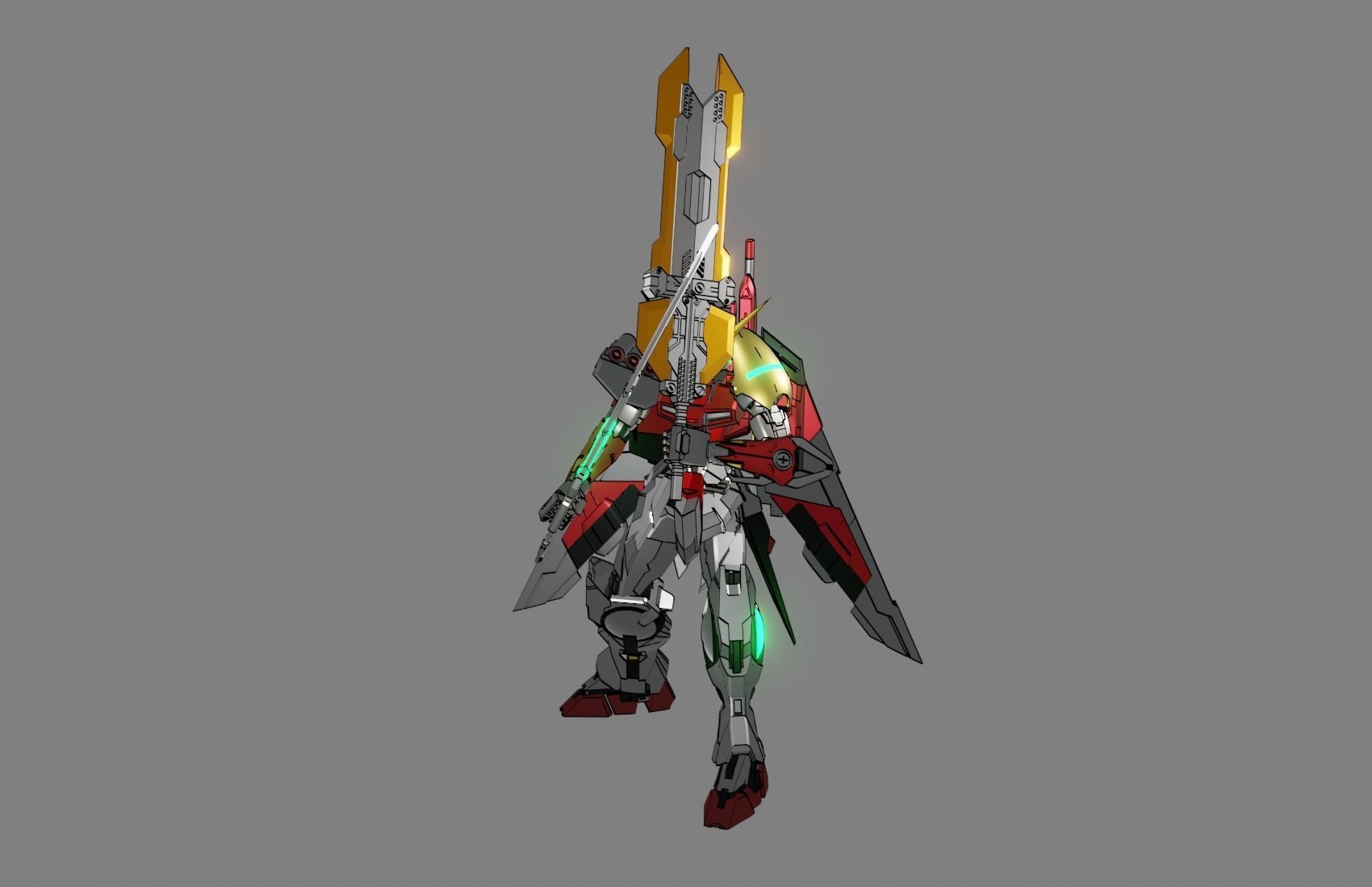 Attacker Gundam B 19 3D model_6