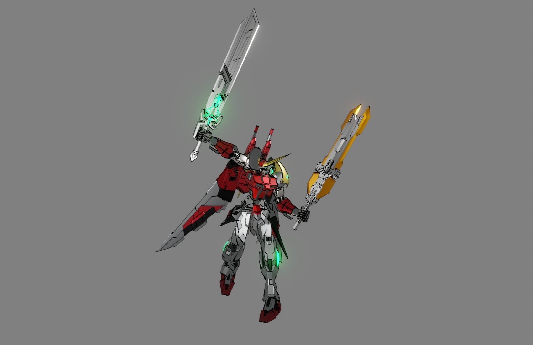 Attacker Gundam B 19 3D model_21