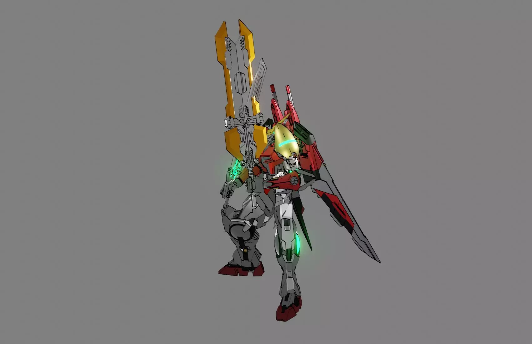 Attacker Gundam B 19 3D model_0