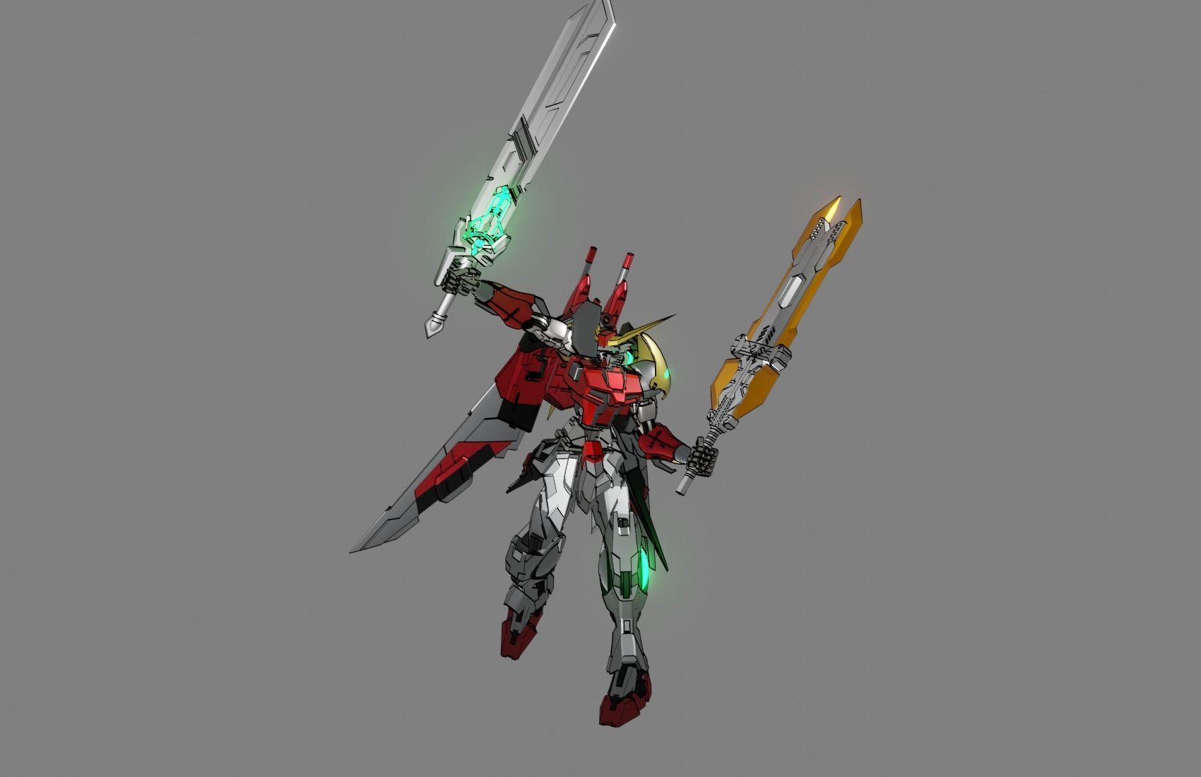 Attacker Gundam B 19 3D model_13