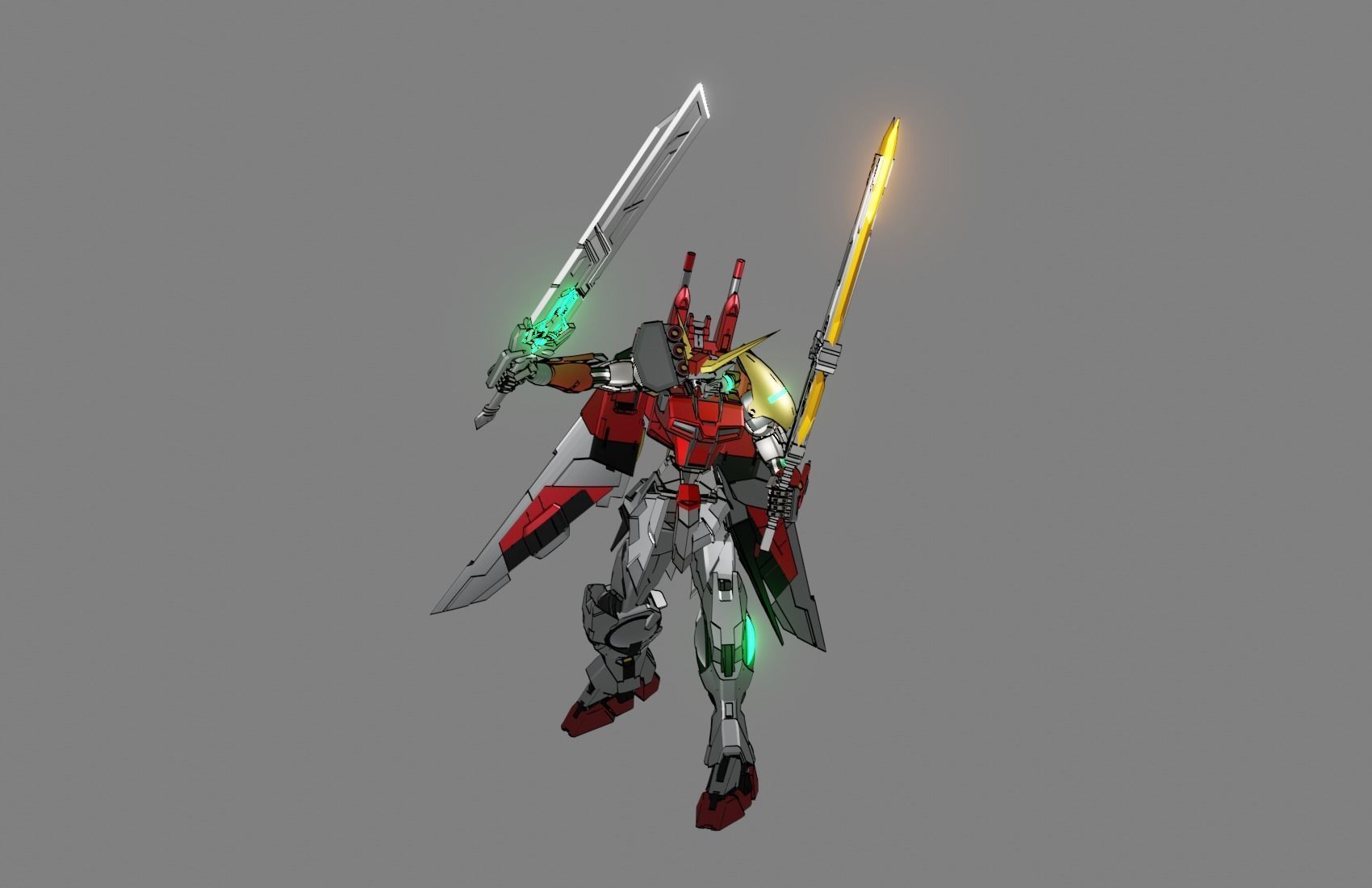 Attacker Gundam B 19 3D model_9