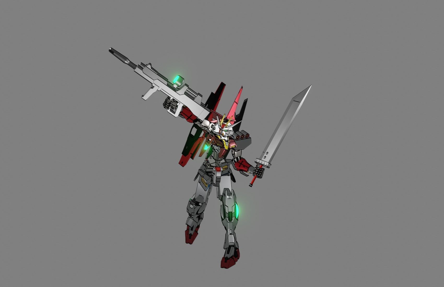 Attacker Gundam B 18 3D model_14