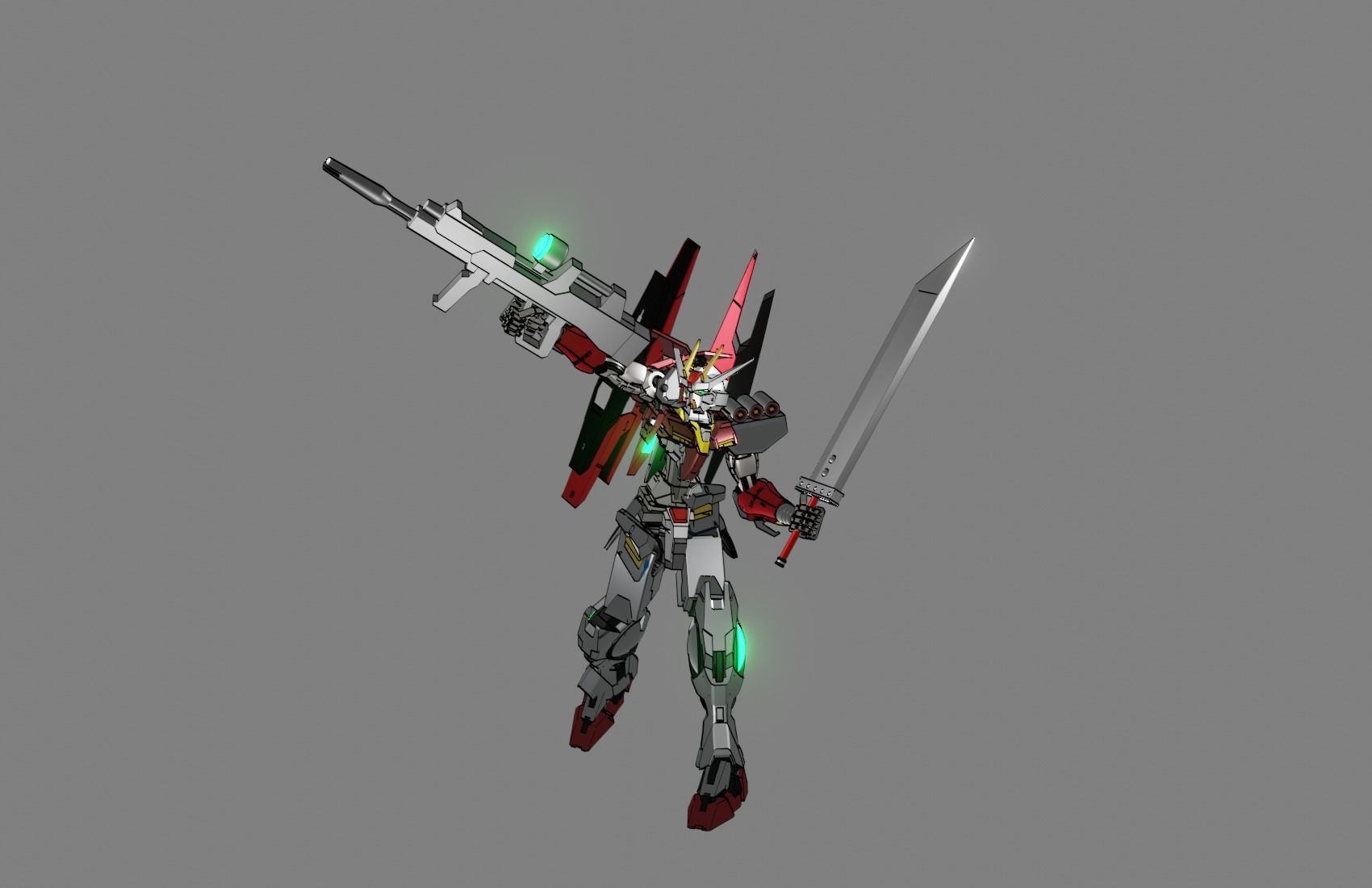 Attacker Gundam B 18 3D model_12