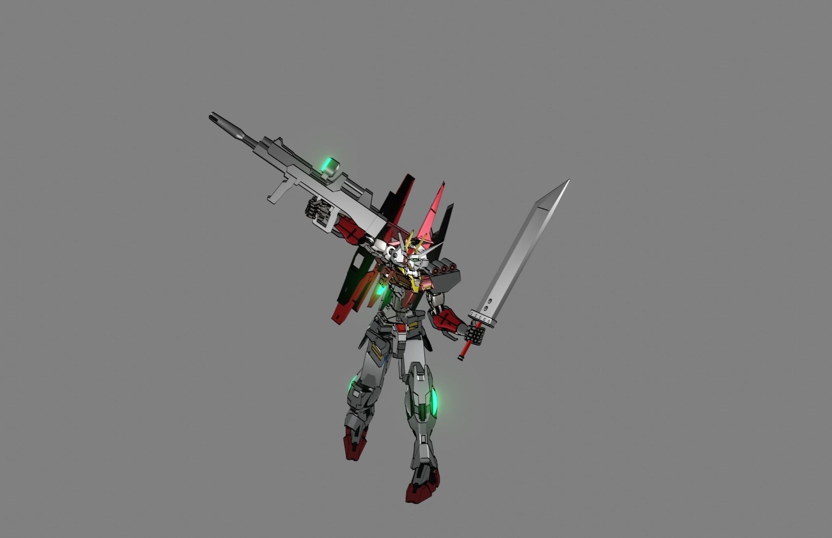 Attacker Gundam B 18 3D model_20