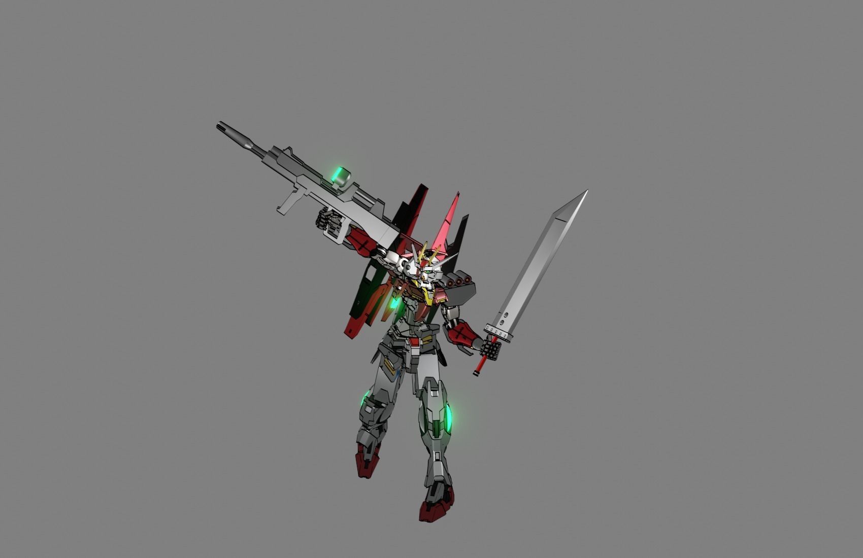 Attacker Gundam B 18 3D model_22
