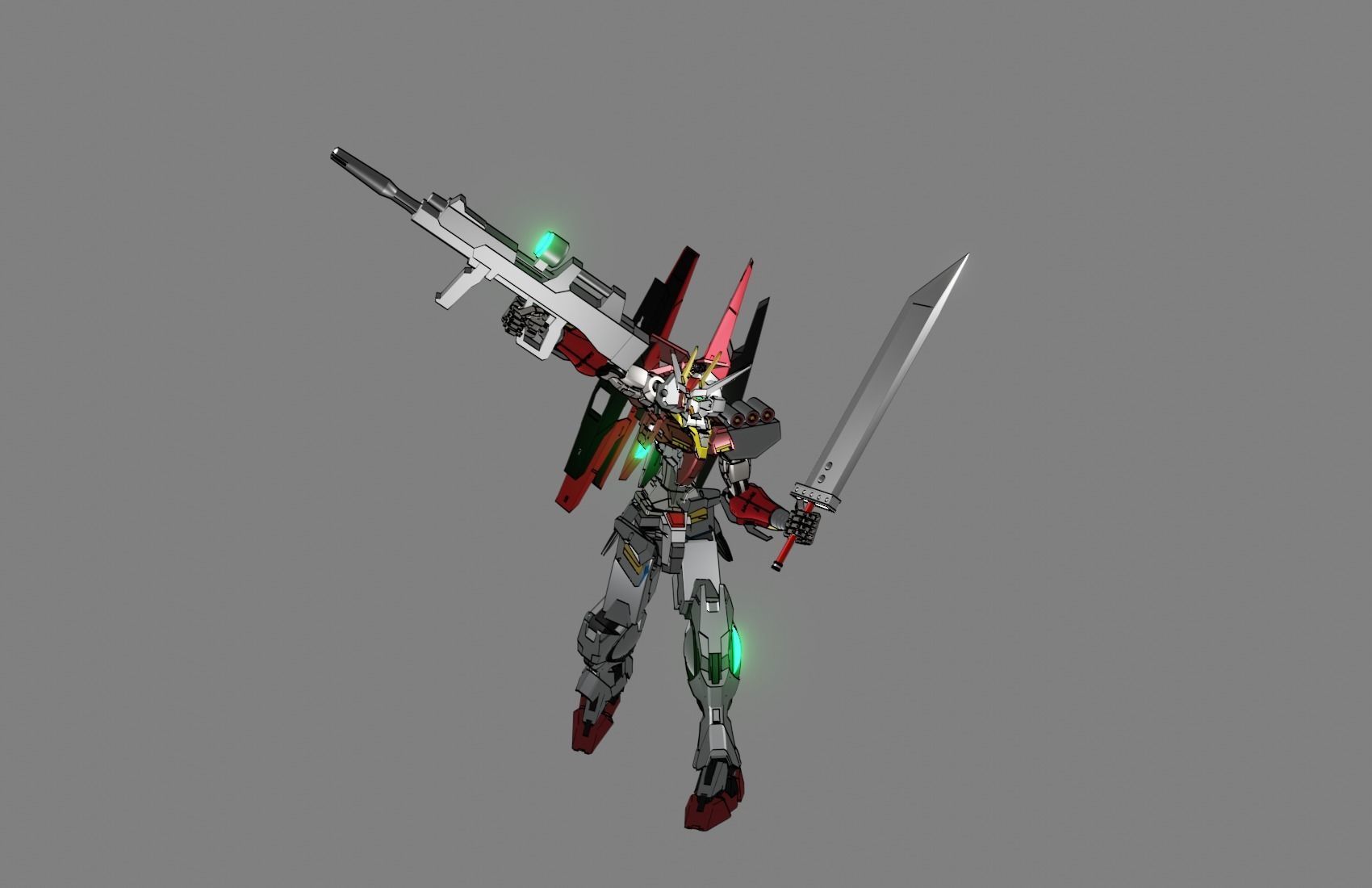 Attacker Gundam B 18 3D model_13