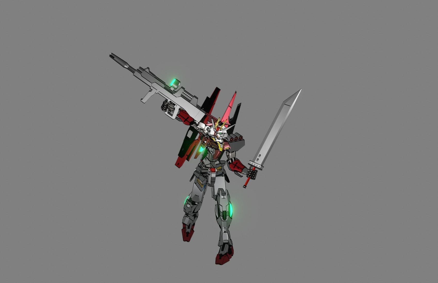 Attacker Gundam B 18 3D model_17