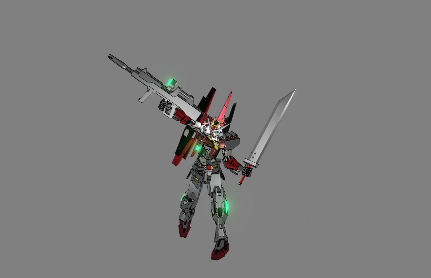 Attacker Gundam B 18 3D model_18