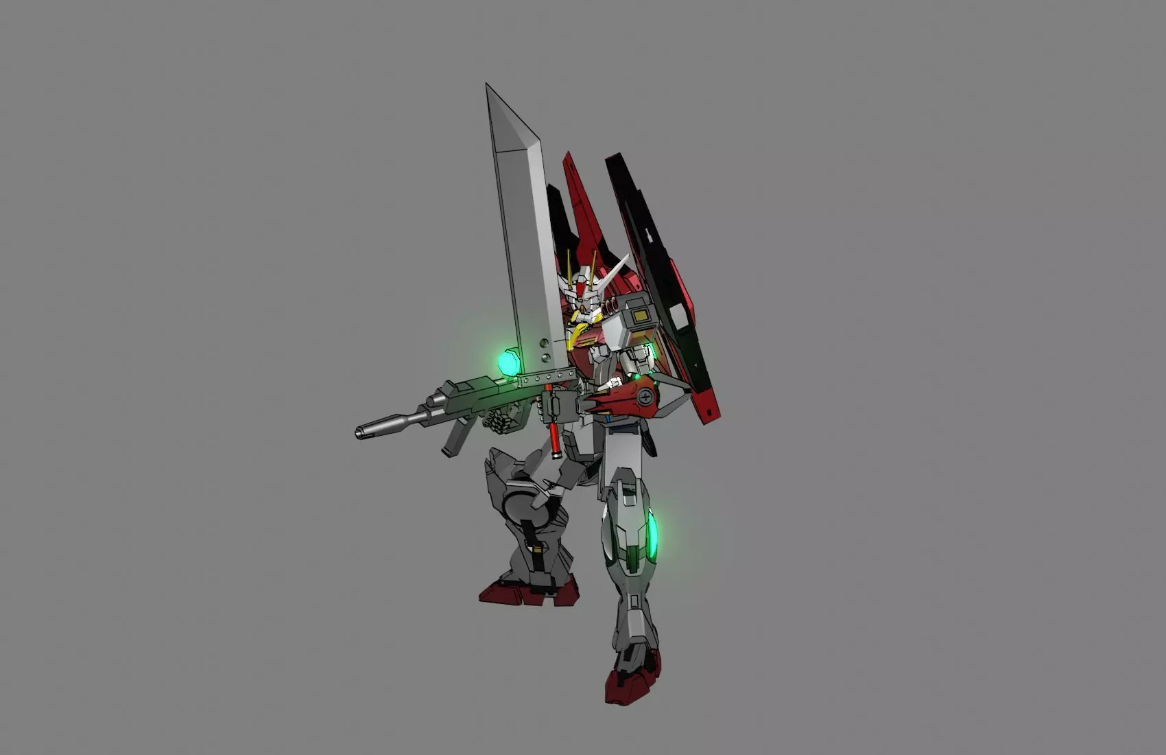 Attacker Gundam B 18 3D model_0