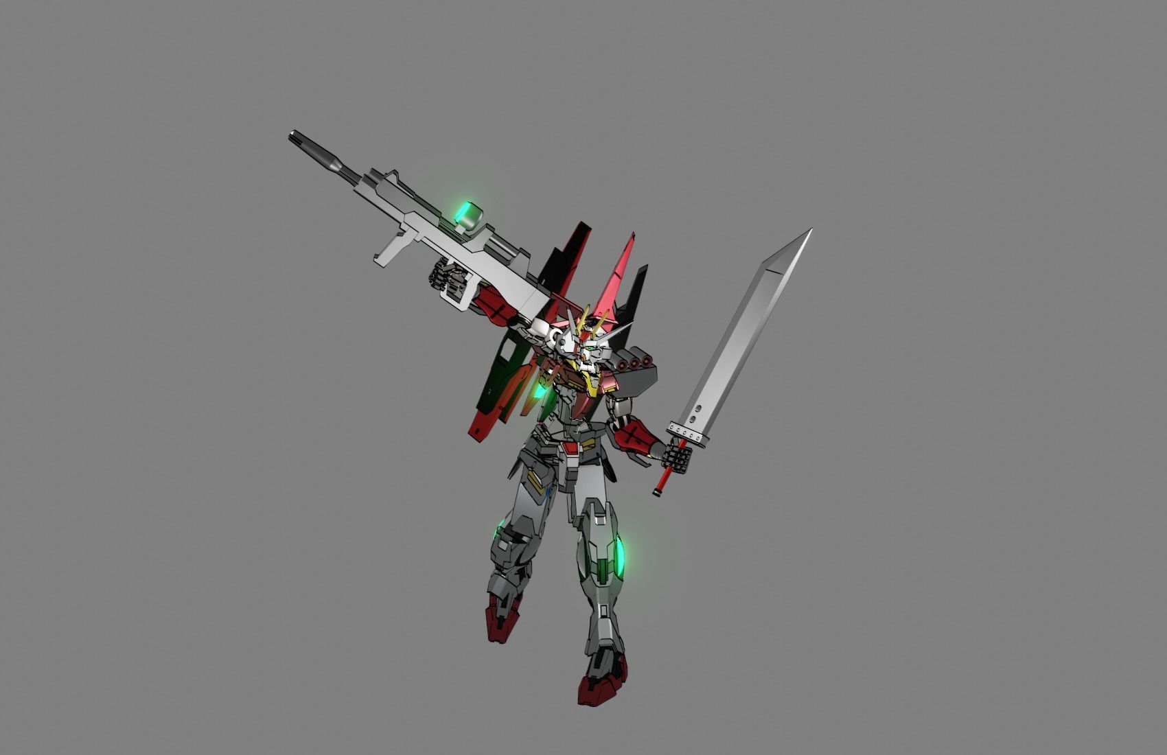 Attacker Gundam B 18 3D model_15
