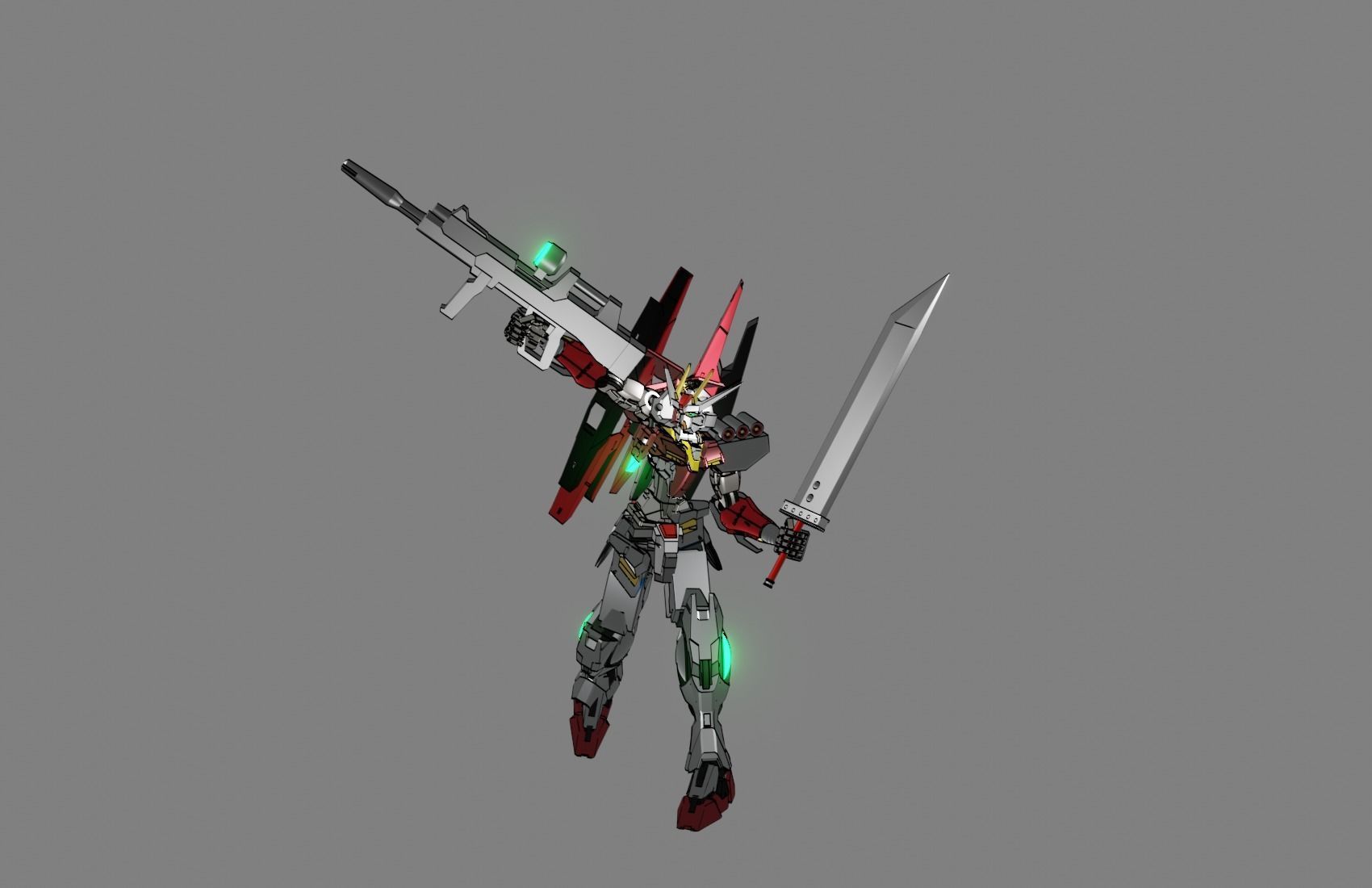 Attacker Gundam B 18 3D model_16