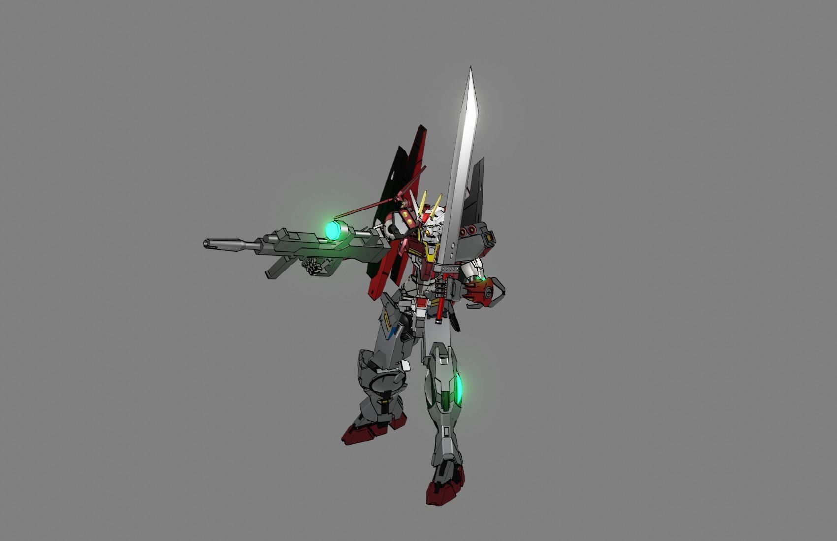 Attacker Gundam B 18 3D model_8