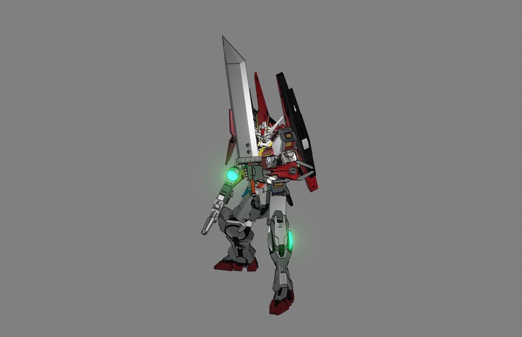 Attacker Gundam B 18 3D model_4