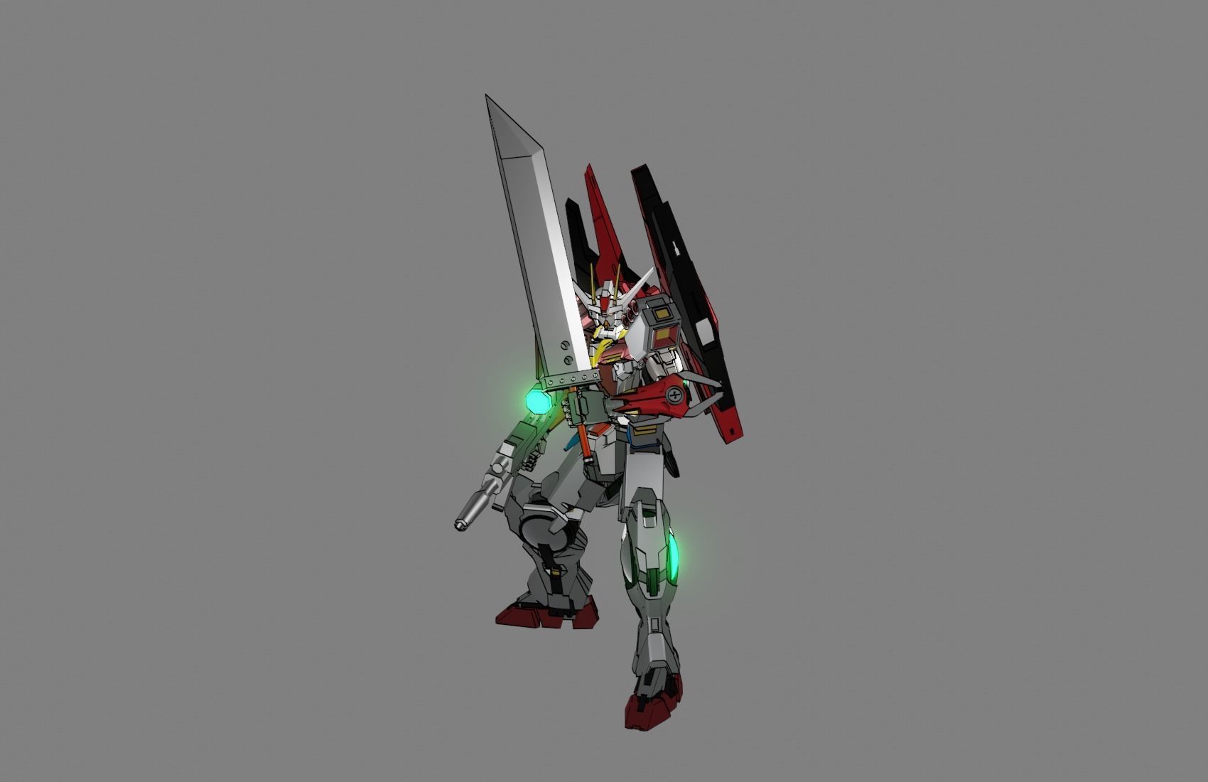 Attacker Gundam B 18 3D model_3