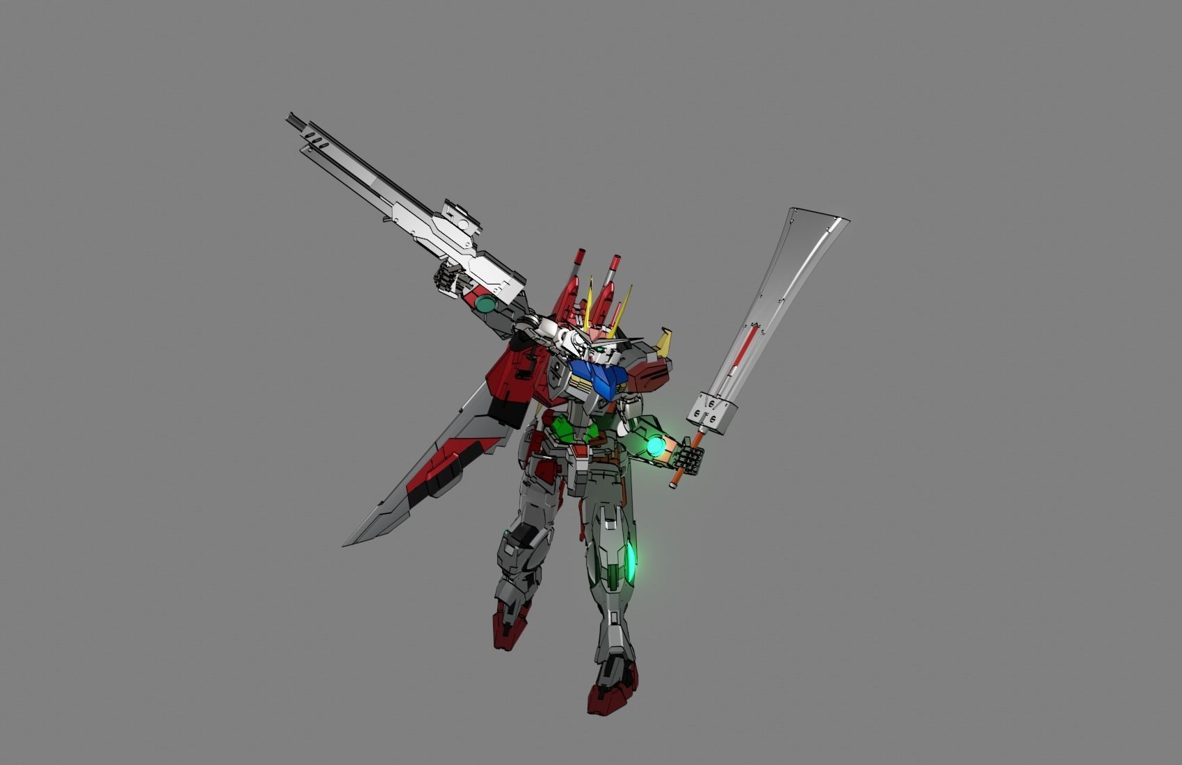 Attacker Gundam B 15 3D model_14