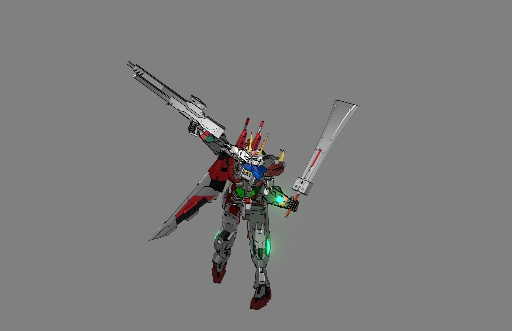 Attacker Gundam B 15 3D model_19