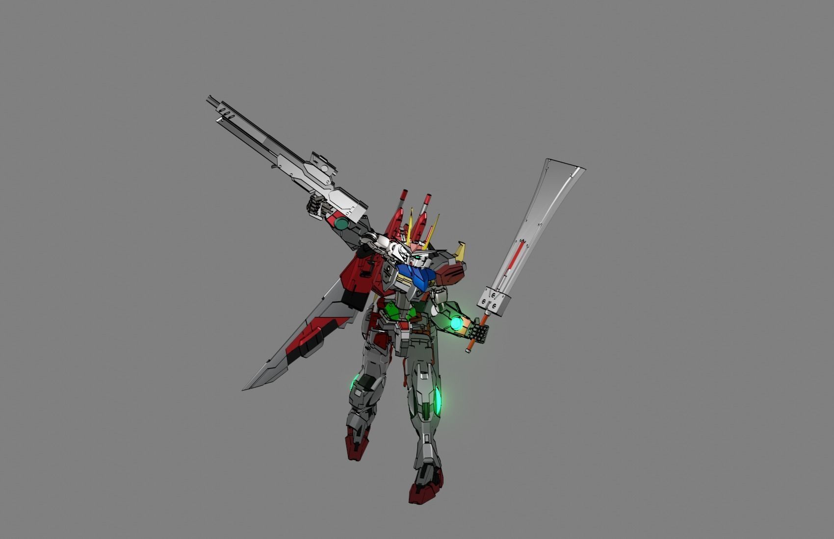 Attacker Gundam B 15 3D model_18