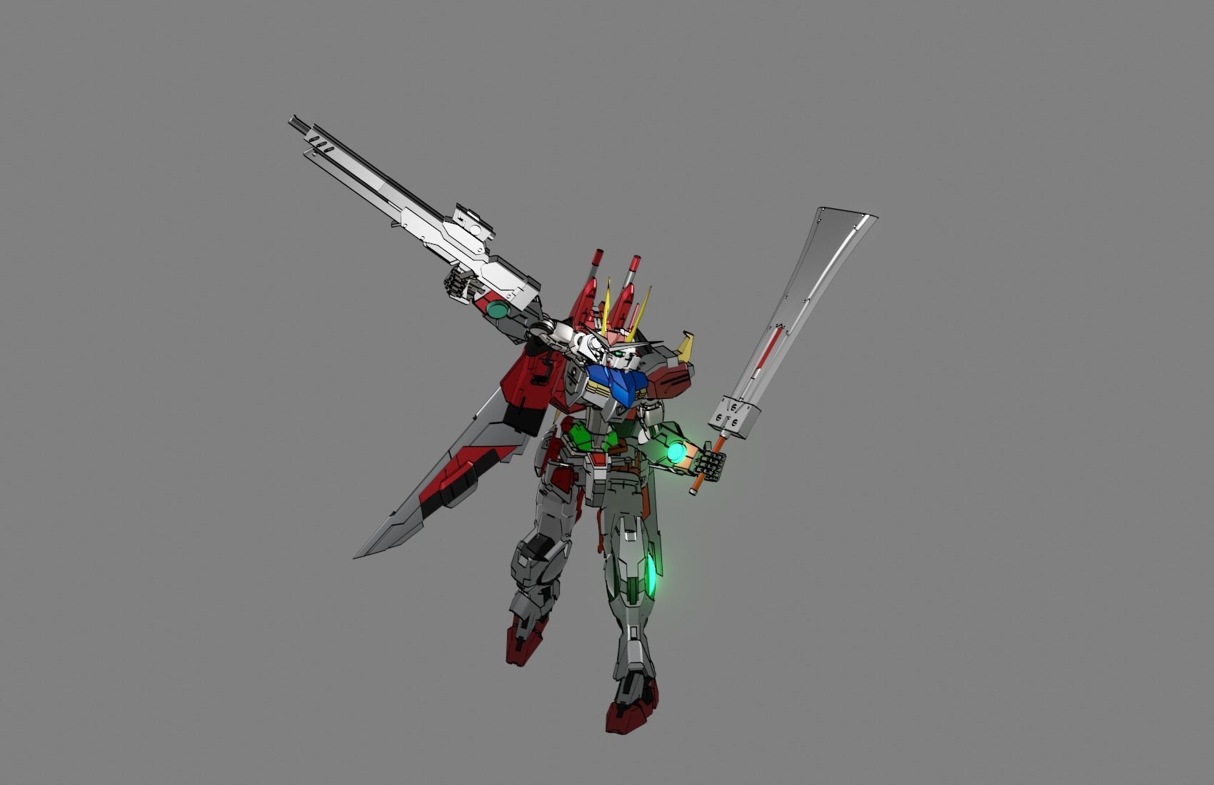 Attacker Gundam B 15 3D model_13