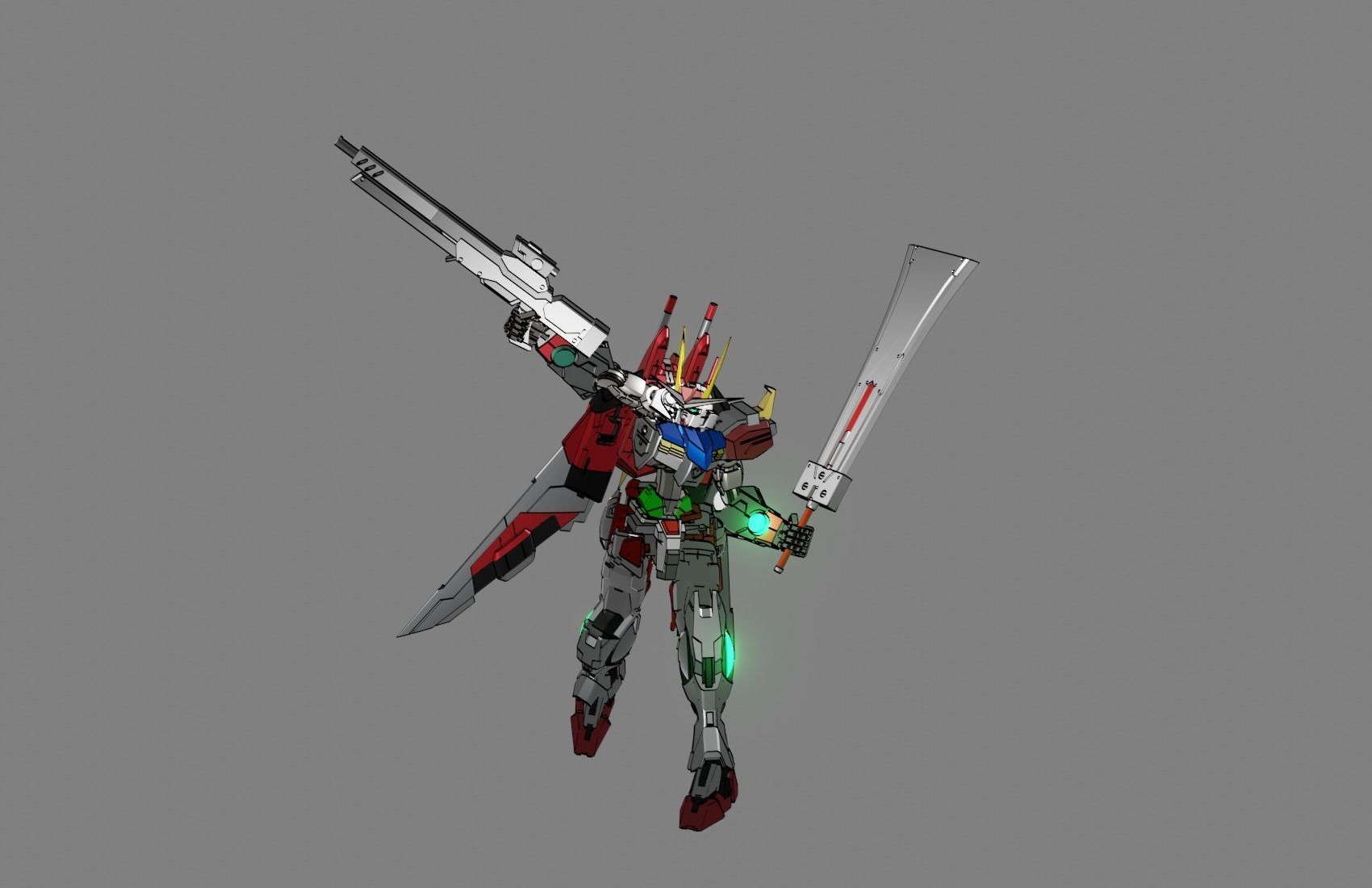Attacker Gundam B 15 3D model_15