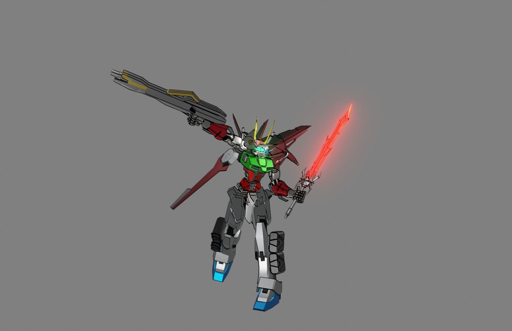 Attacker Gundam B 13 3D model_13