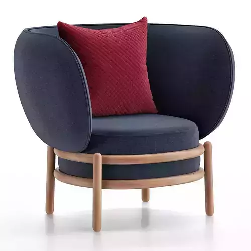 LUFTBALLOON Fabric armchair 3d model