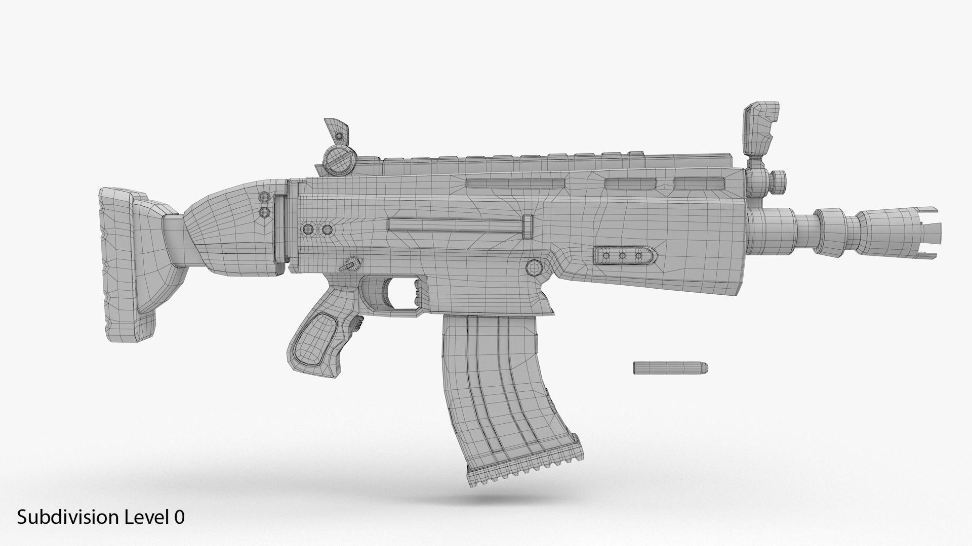 Nerf Fortnite AR-L Elite Dart Blaster 3D model_7